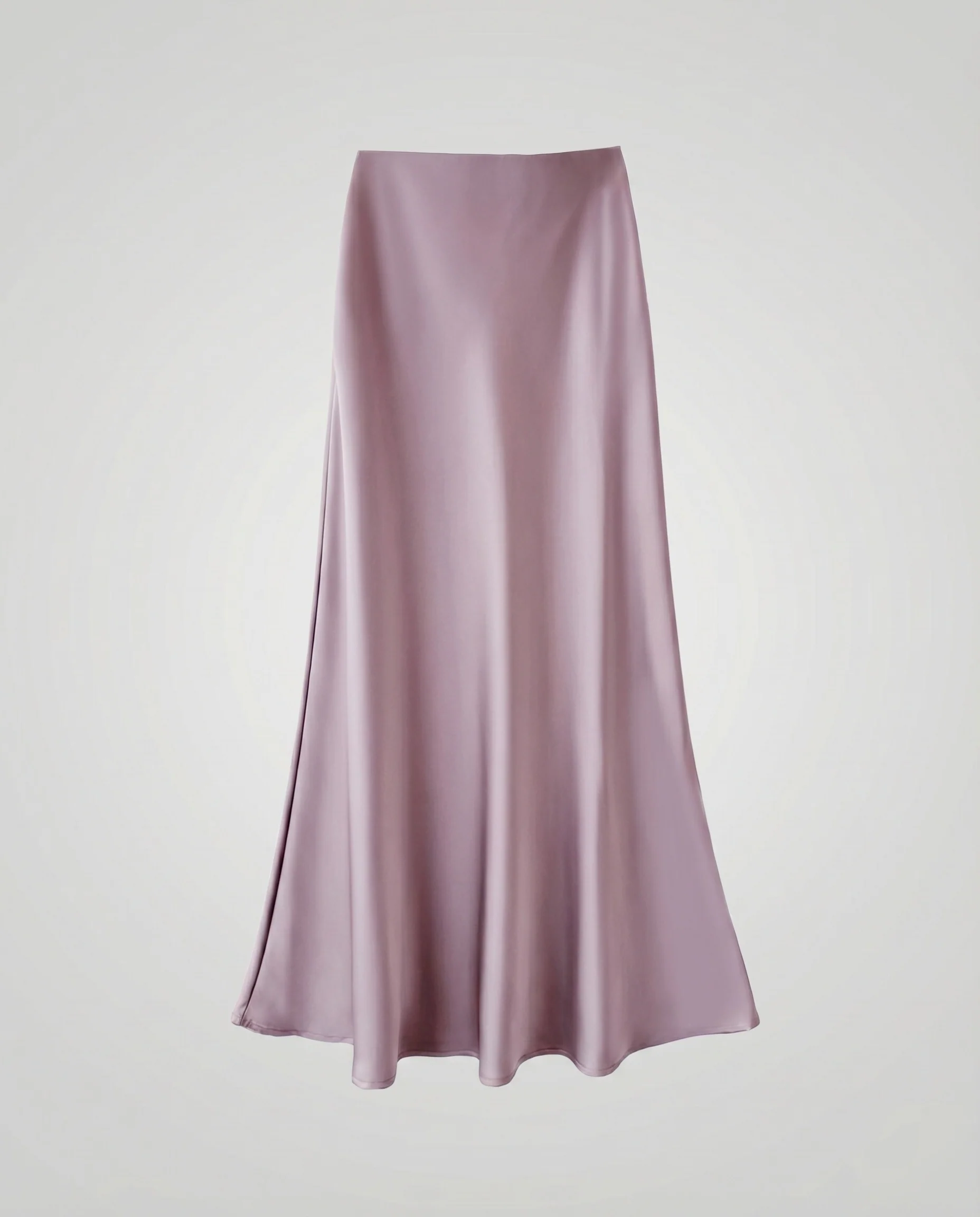 Damen Maxirock Schrägschnitt Hohe Taille Fließend - Image 5