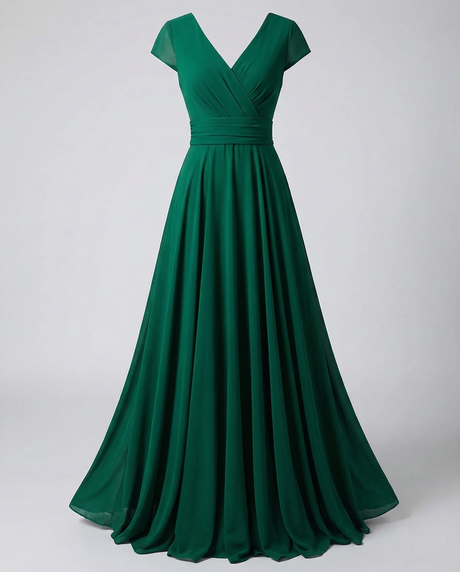 Damen Plissee Maxikleid mit Wickel-Dekolleté - Image 5