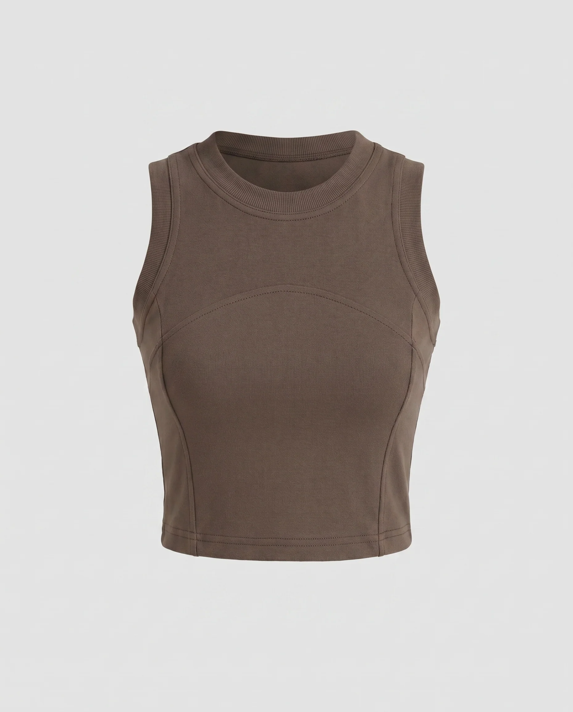 Damen nan formendes Crop-Top mit konturierenden Nahtpaneelen und Rundhalsausschnitt - Image 5