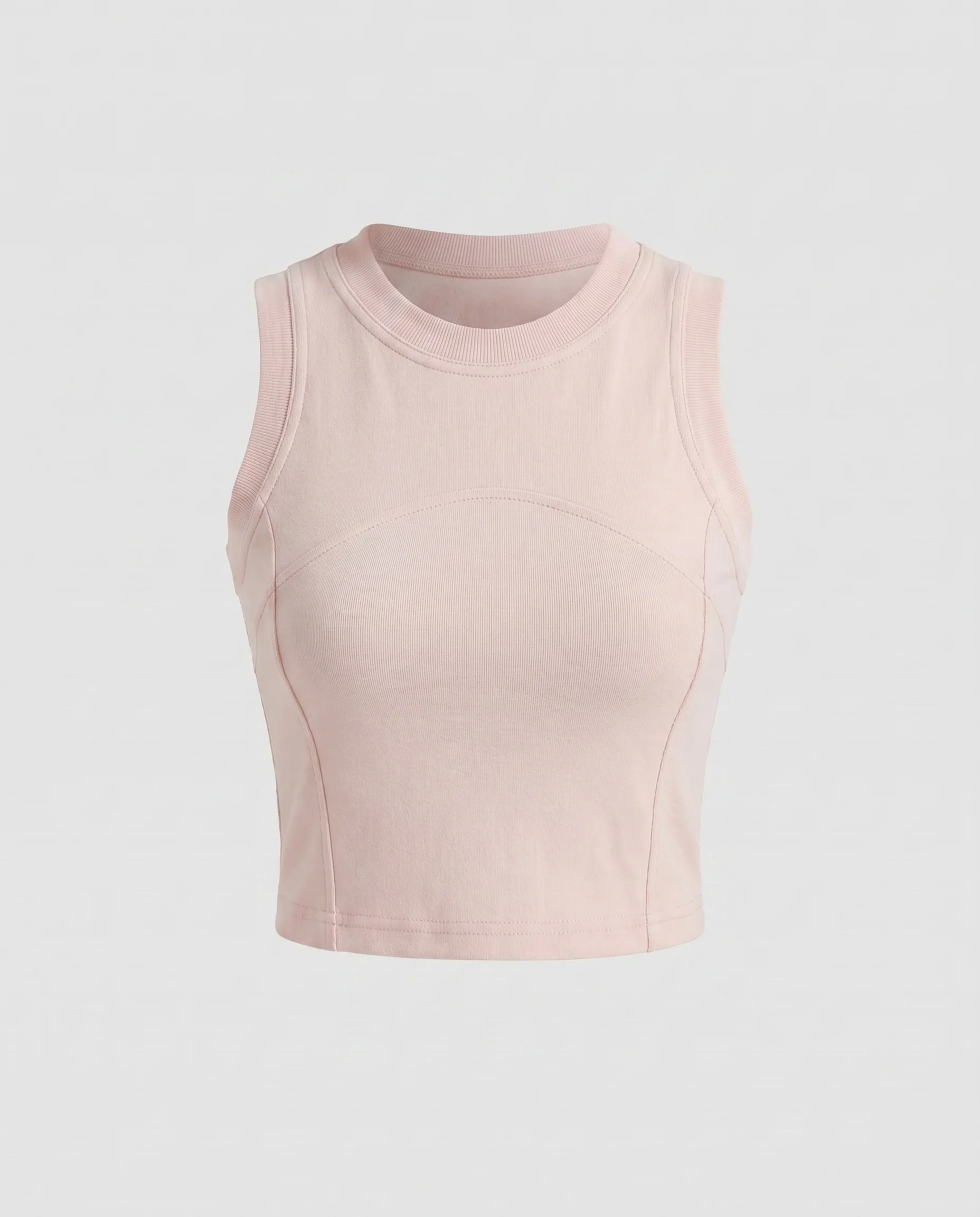 Damen nan formendes Crop-Top mit konturierenden Nahtpaneelen und Rundhalsausschnitt - Image 7