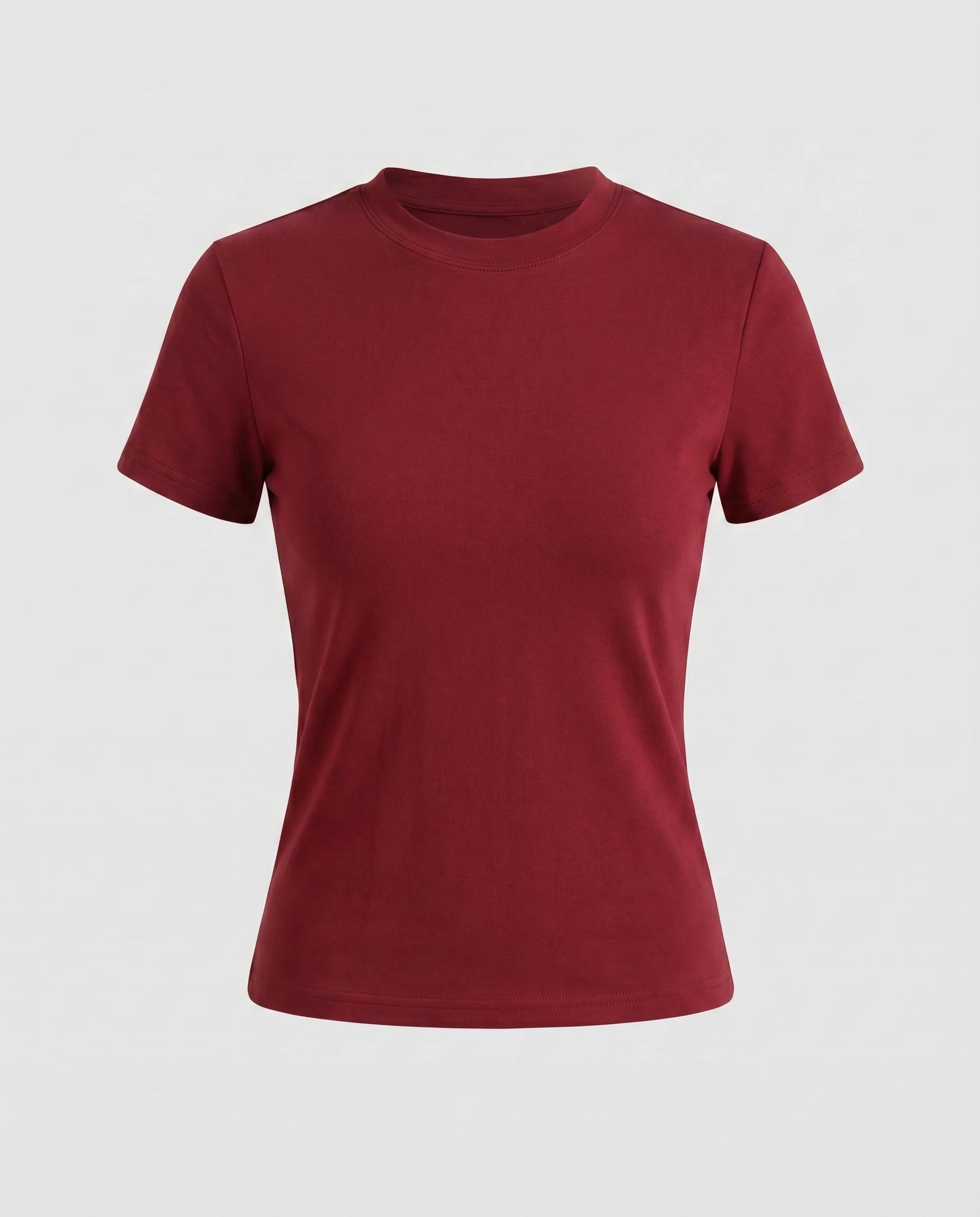 Damen nan formgebendes Stretchjersey-Shirt mit körpernaher Passform und Rundhalsausschnitt - Image 8