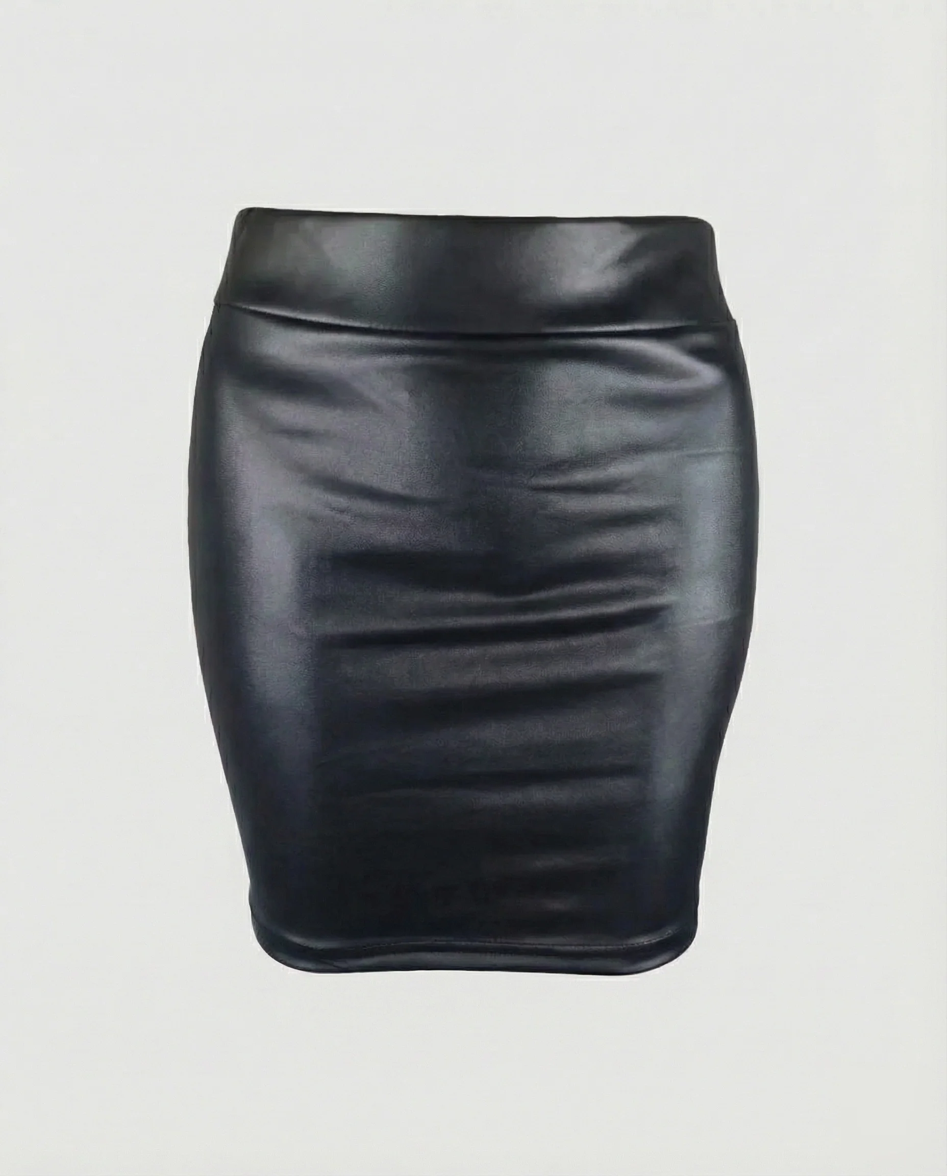 Damen Kunstleder-Minirock mit hohem Bund - Image 7