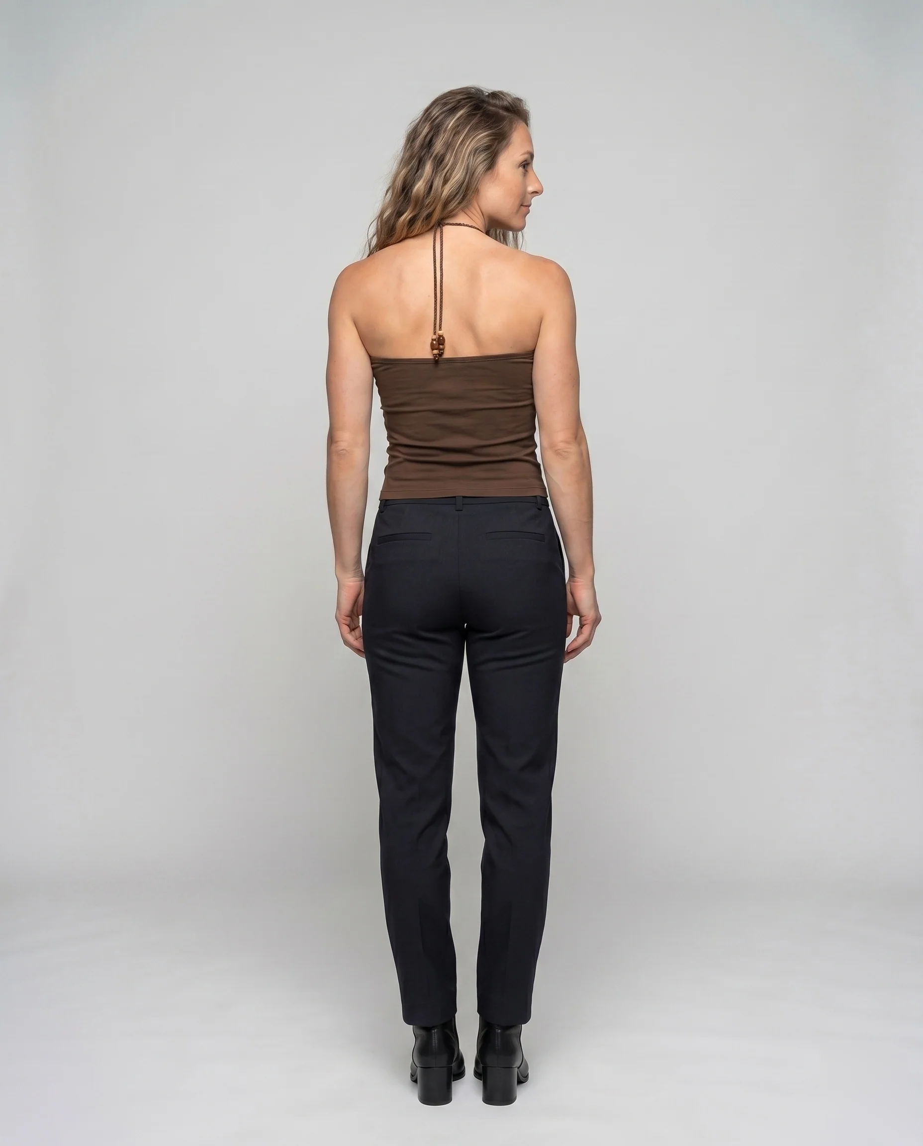 Damen nan gerafftes Bandeau-Cami mit Unterbrustnaht, Volantkante und formendem Stretchjersey - Image 4