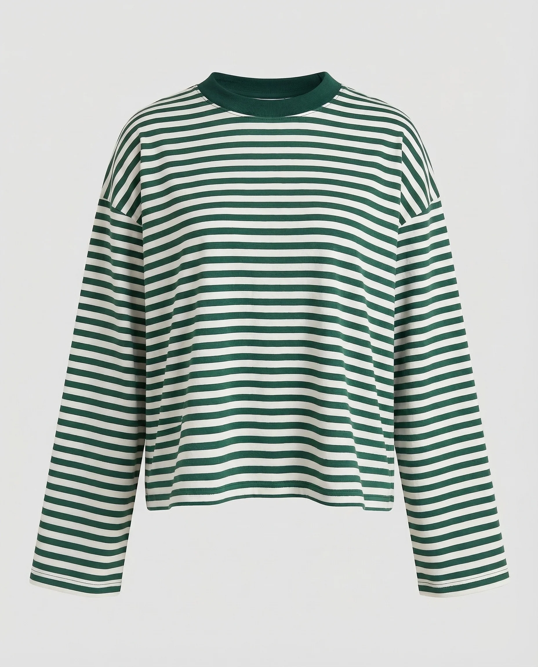 Damen Langarmshirt Breton-Stil Boxy-Schnitt - Image 8