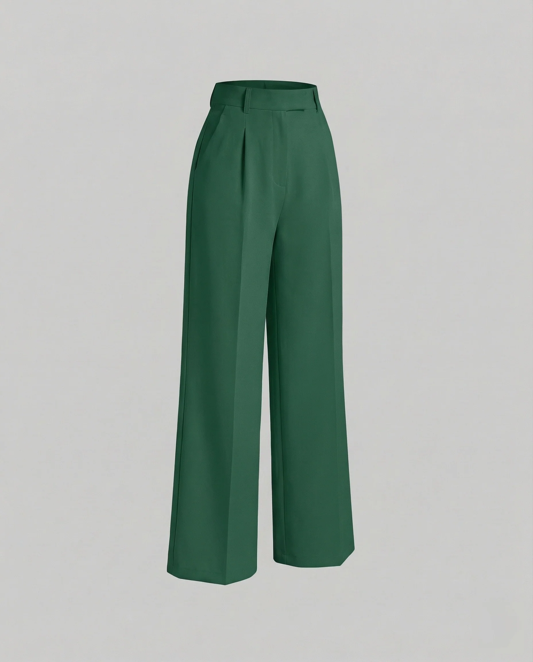 Damen klassische hochgeschnittene Bundfaltenhose - Image 11