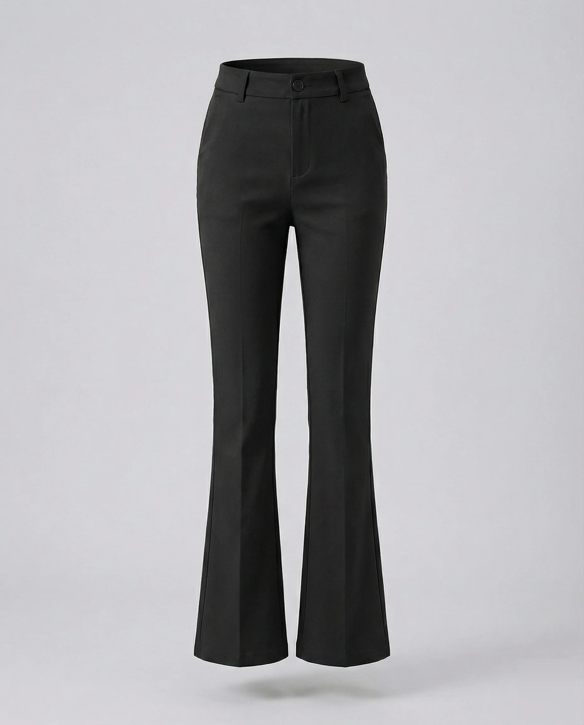 Damen nan hochgeschnittene Chino-Hose mit leichter Schlagform, taillierter Passform und Bügelfalte R&B - Image 6