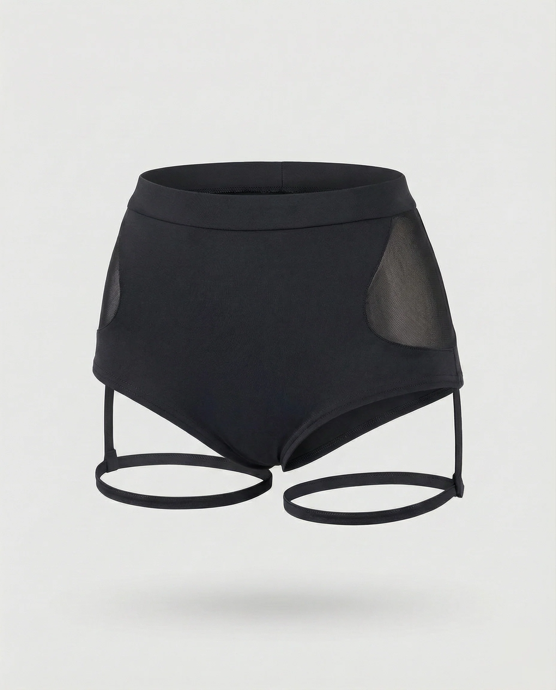 Damen hochgeschnittene Pole-Dance Hotpants mit Mesh - Image 6
