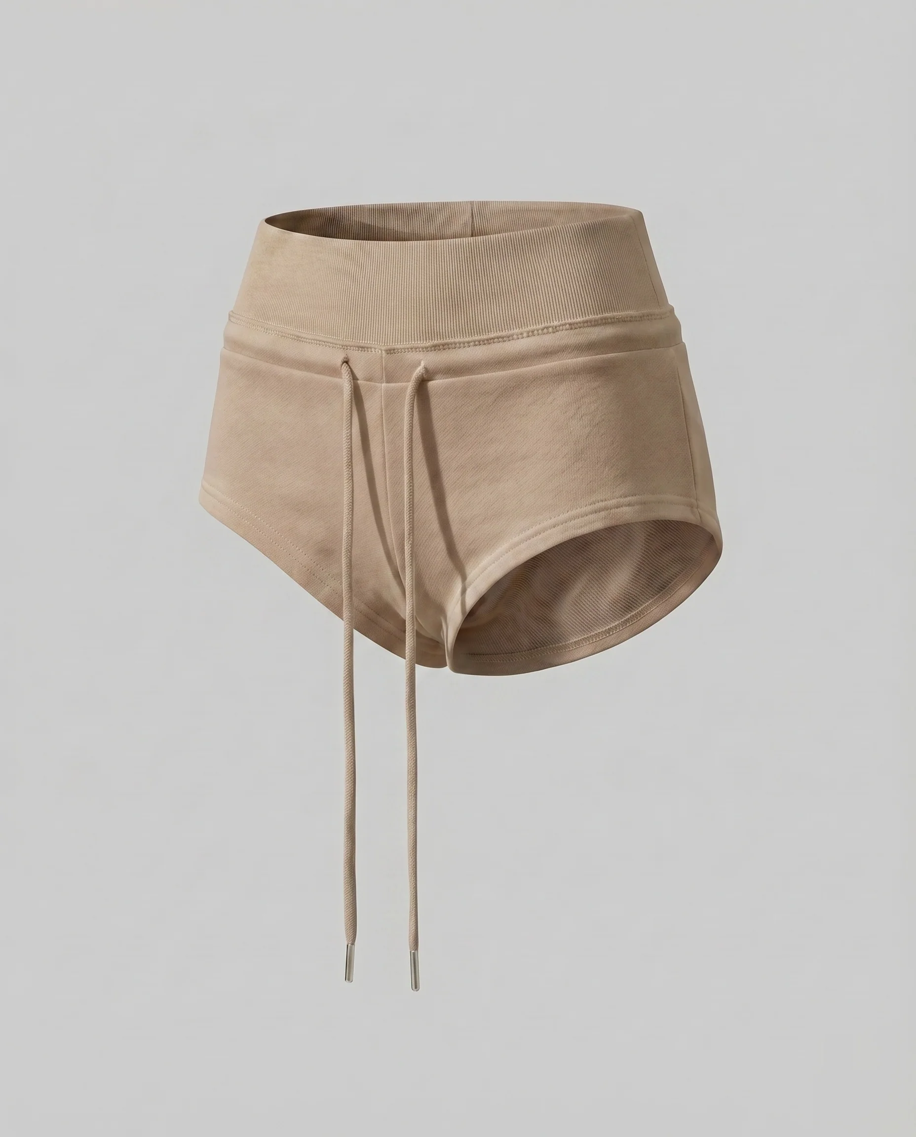 Damen Lounge-Shorts Frottee Rippbund Kordelzug - Image 9