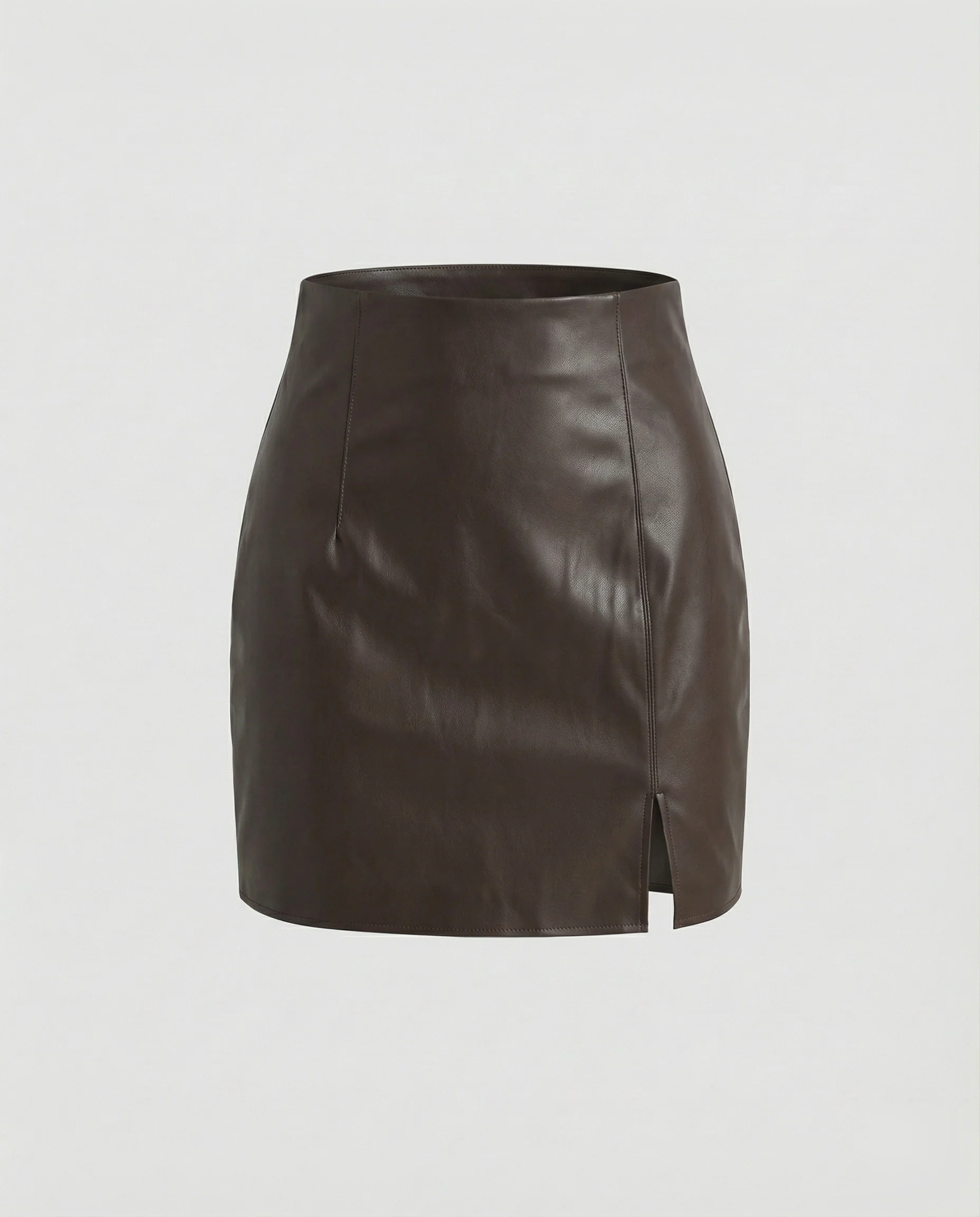 Damen Taffe Kunstleder Minirock - Image 6