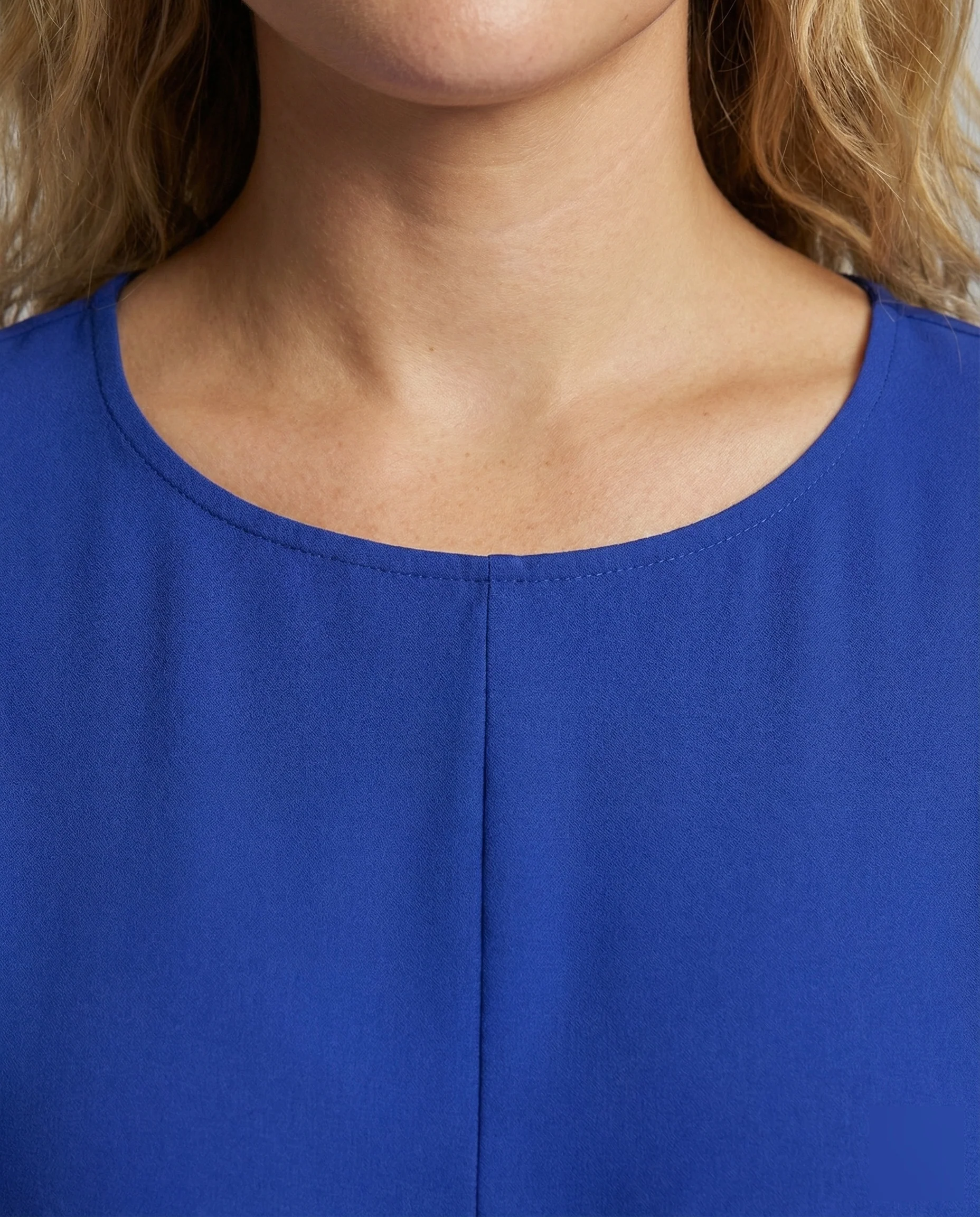 Damen Bluse Kurzarm Gürtel - Image 3