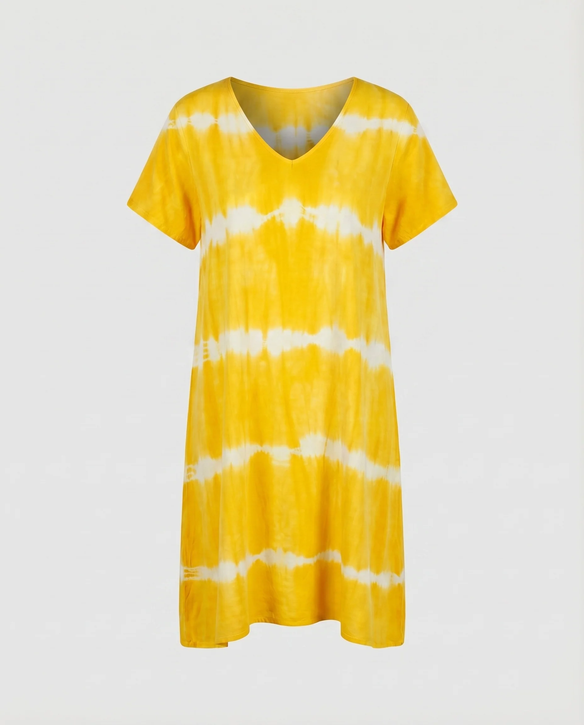 Damen Batik-Swingkleid V-Ausschnitt A-Linie Locker - Image 9