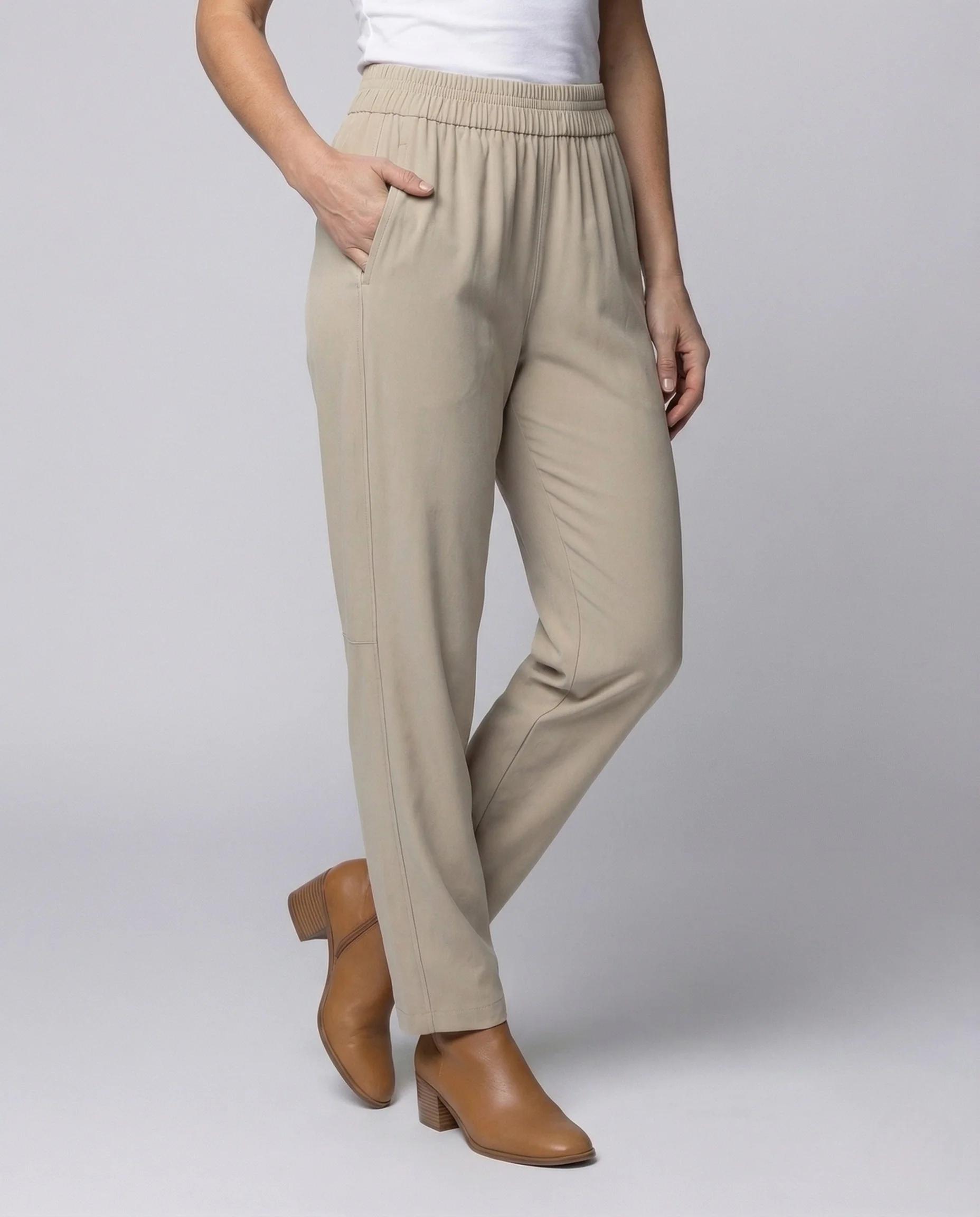 Damen Jerseyhose Gerade Elastischer Bund - Image 2