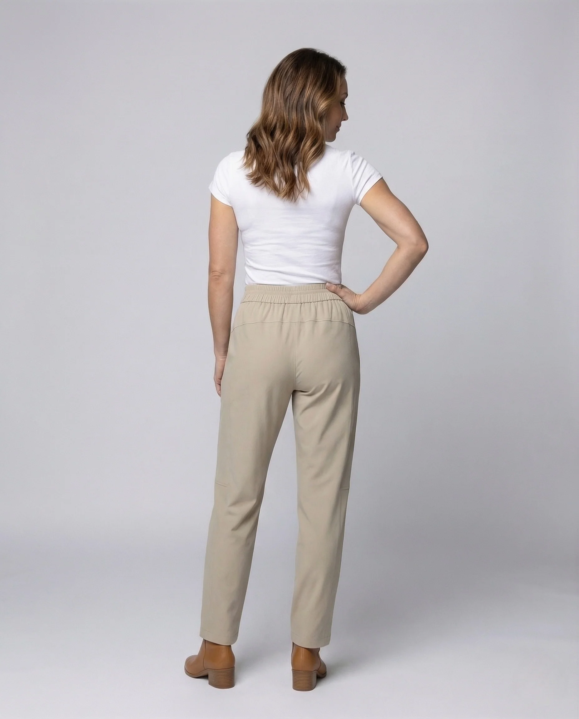 Damen Jerseyhose Gerade Elastischer Bund - Image 4