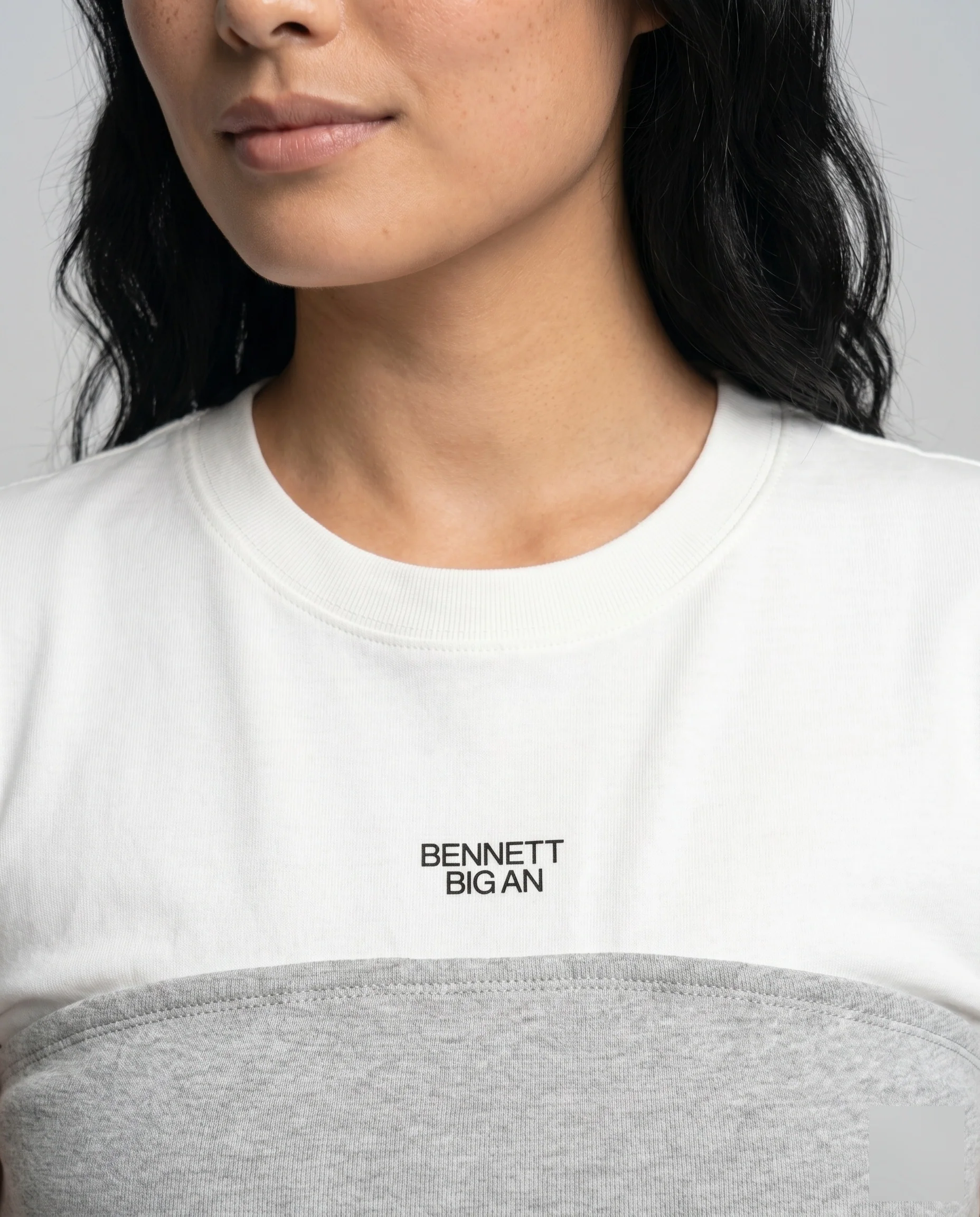 Damen nan kurzärmliges Top mit integriertem Strick-Bustier und Taillengürtel - Image 3