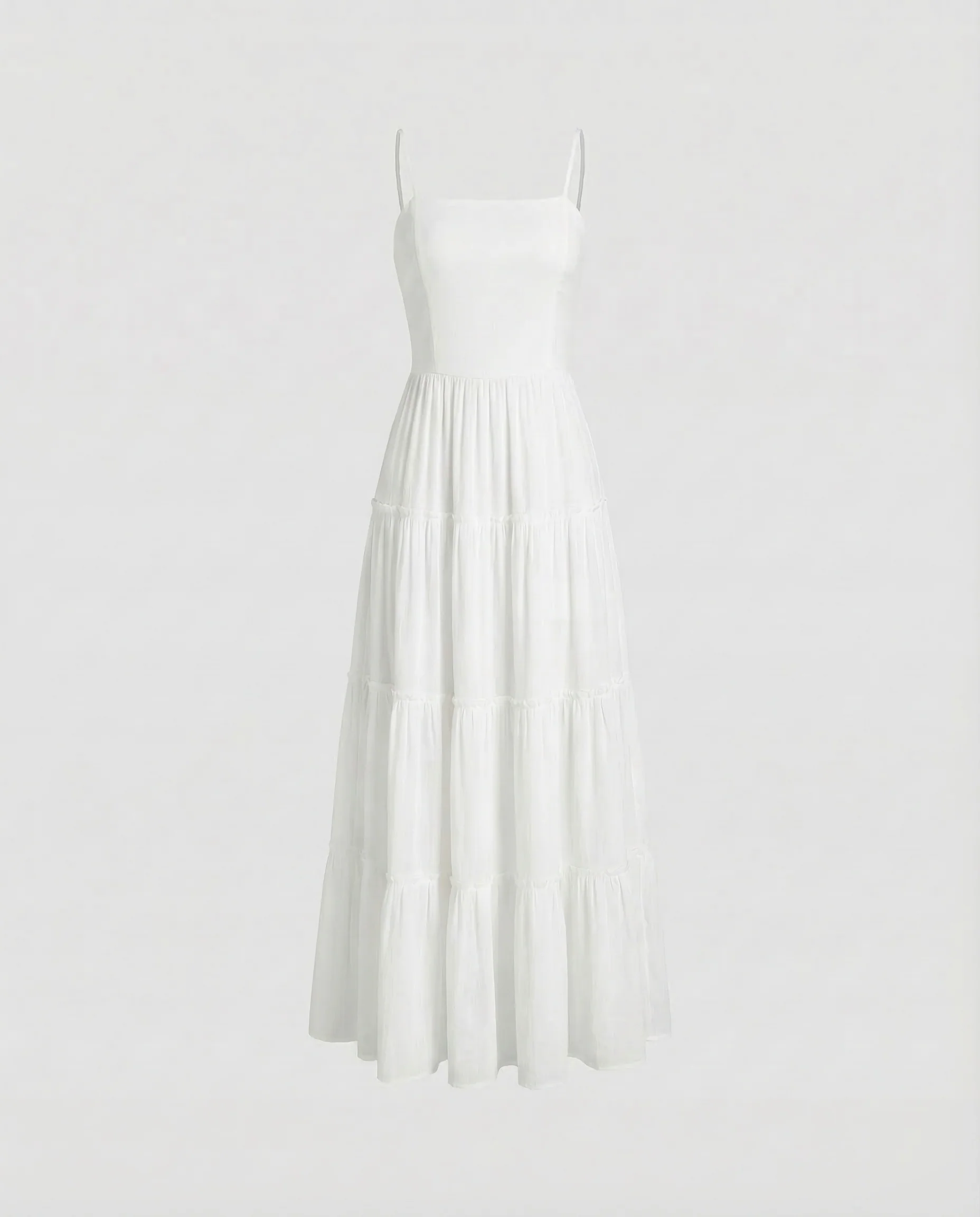 Damen Stufiges Trägerkleid Geripptes Oberteil - Image 8