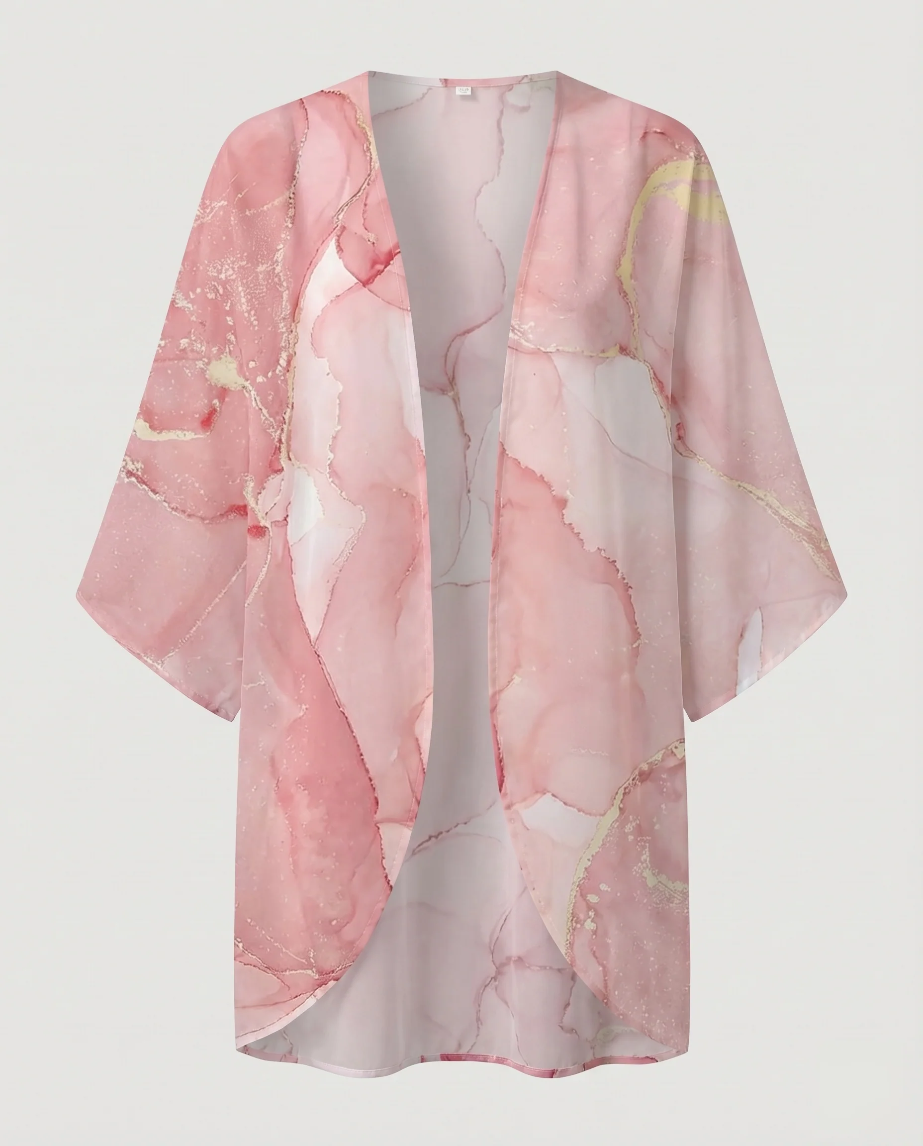Damen Blumen-Kimono Offener Schnitt 3/4-Arm - Image 7