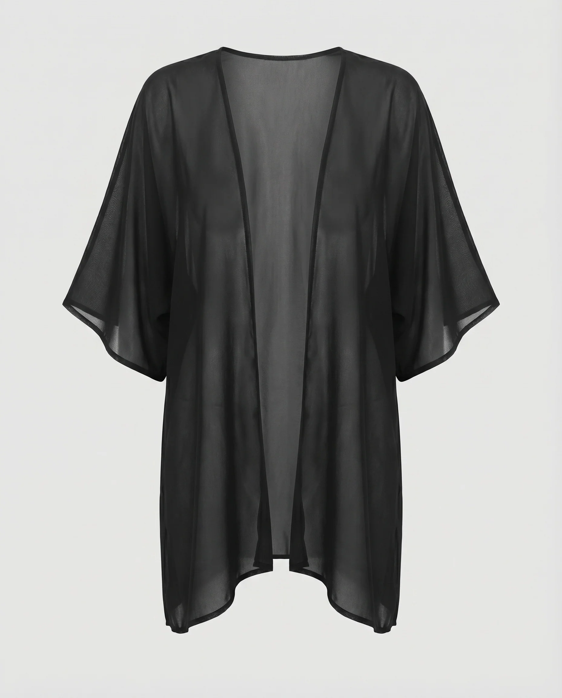 Damen Strandüberwurf Chiffon Weit 1/2-Arm - Image 5