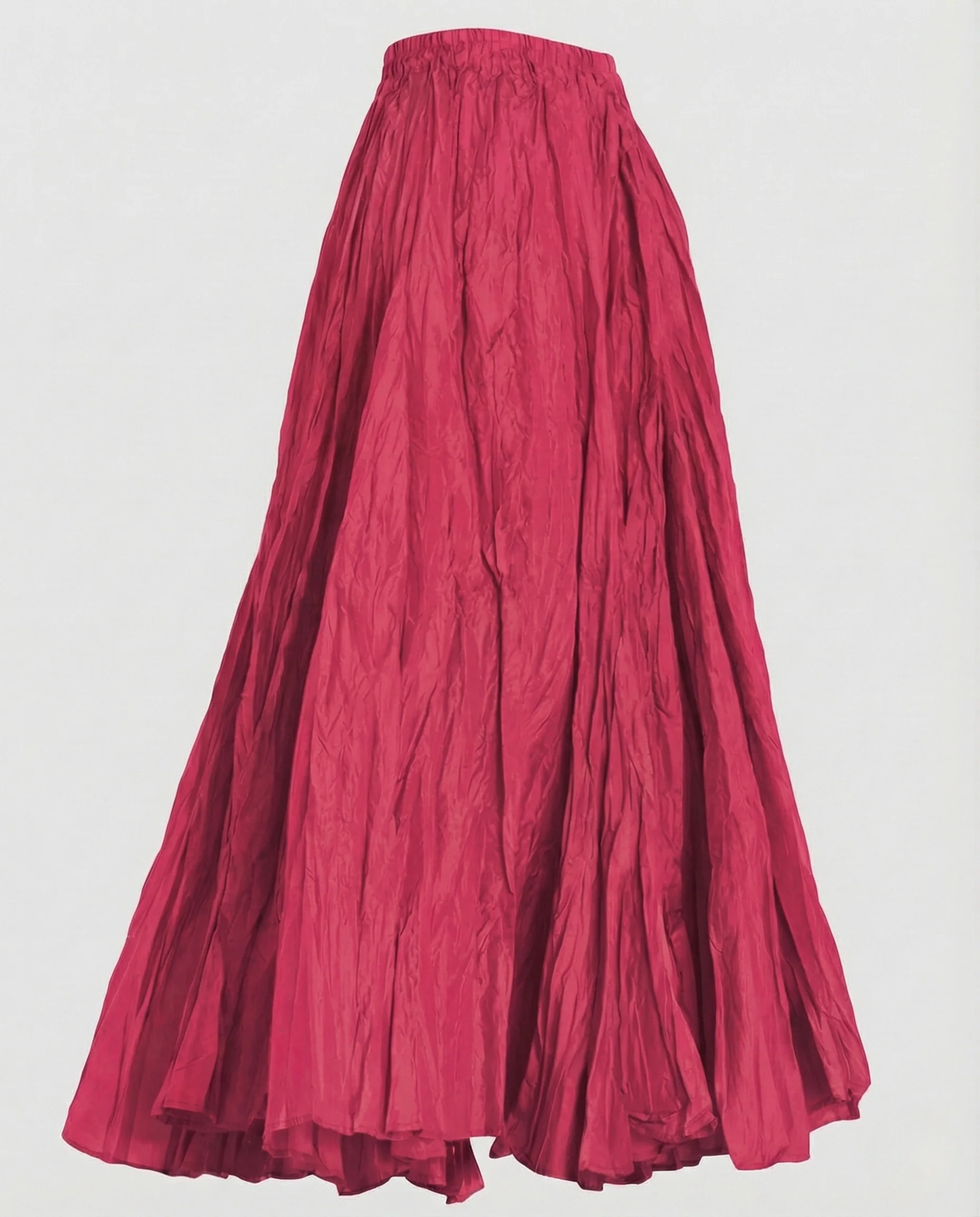 Damen Maxirock Crinkle A Linie Elastischer Bund - Image 18