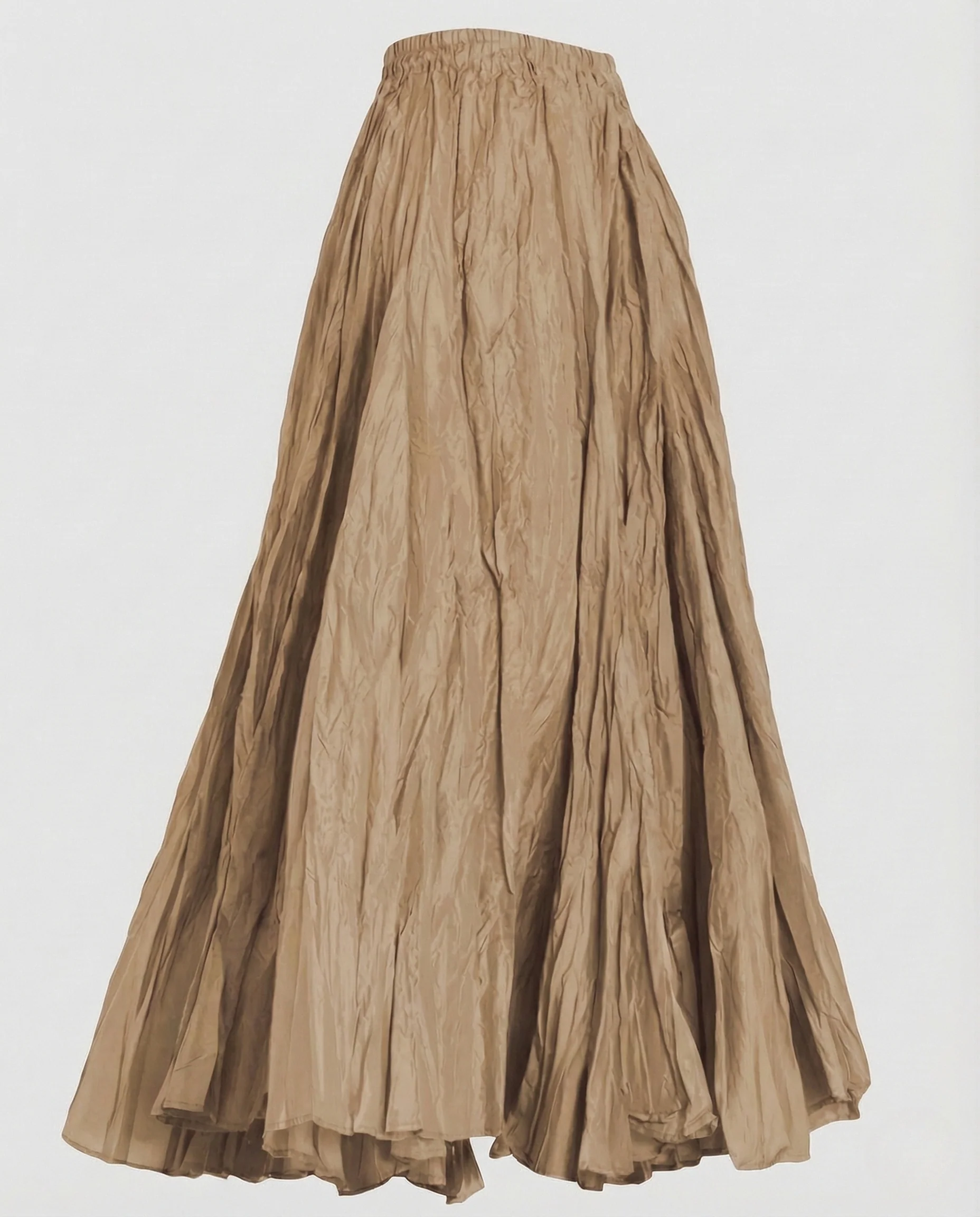 Damen Maxirock Crinkle A Linie Elastischer Bund - Image 7