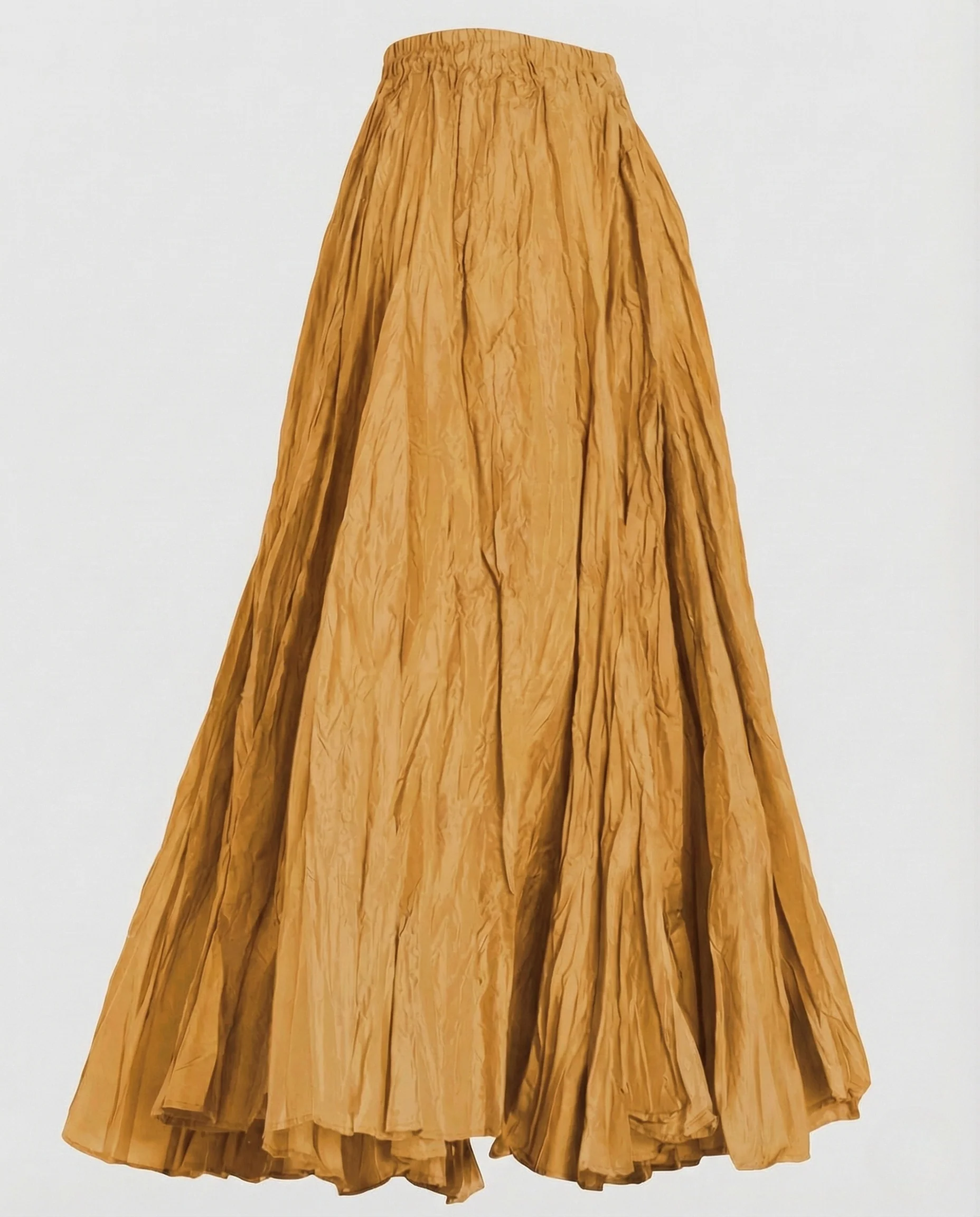 Damen Maxirock Crinkle A Linie Elastischer Bund - Image 8