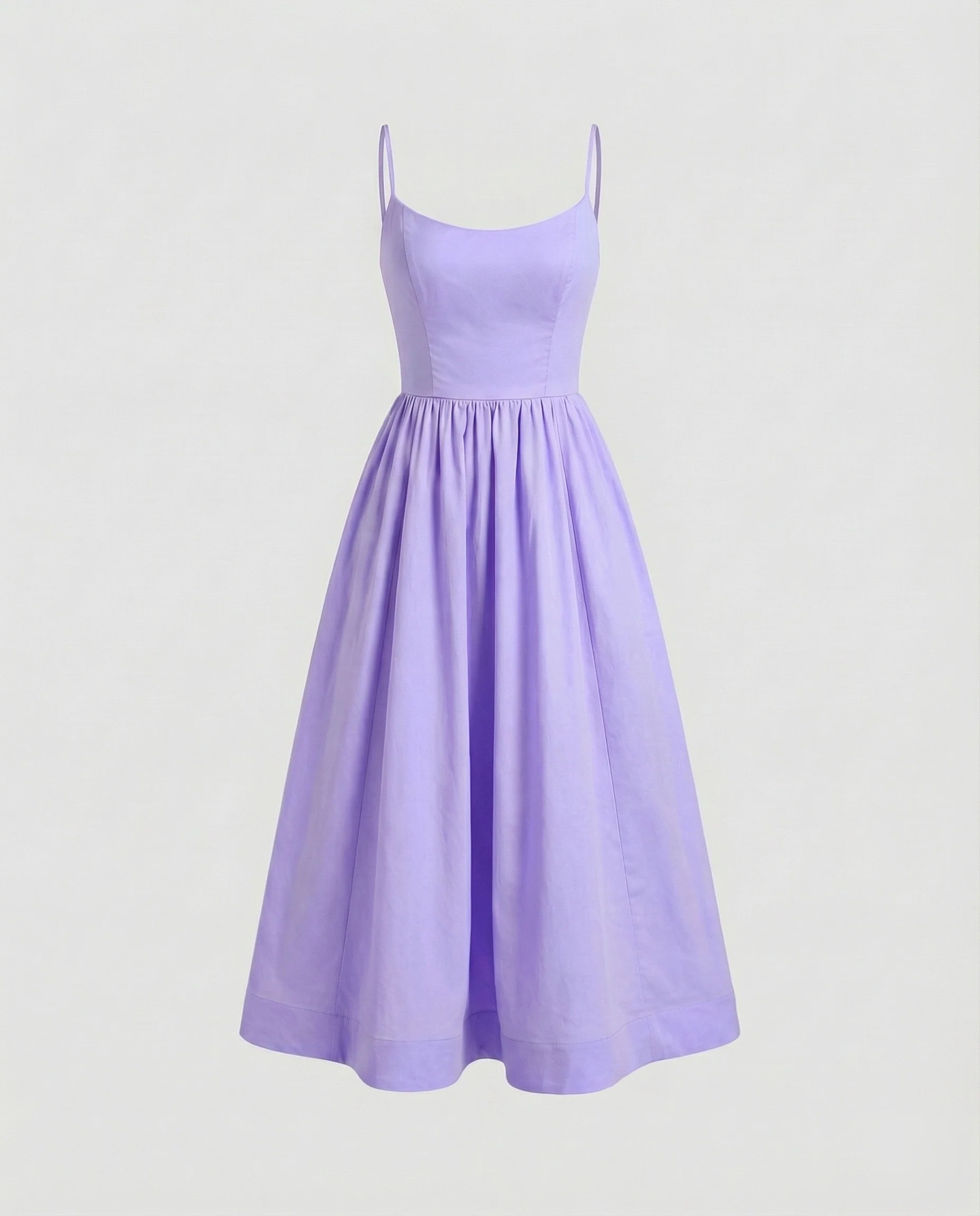 Damen Klassische Schwingender-Tellerrock Midikleid - Image 7