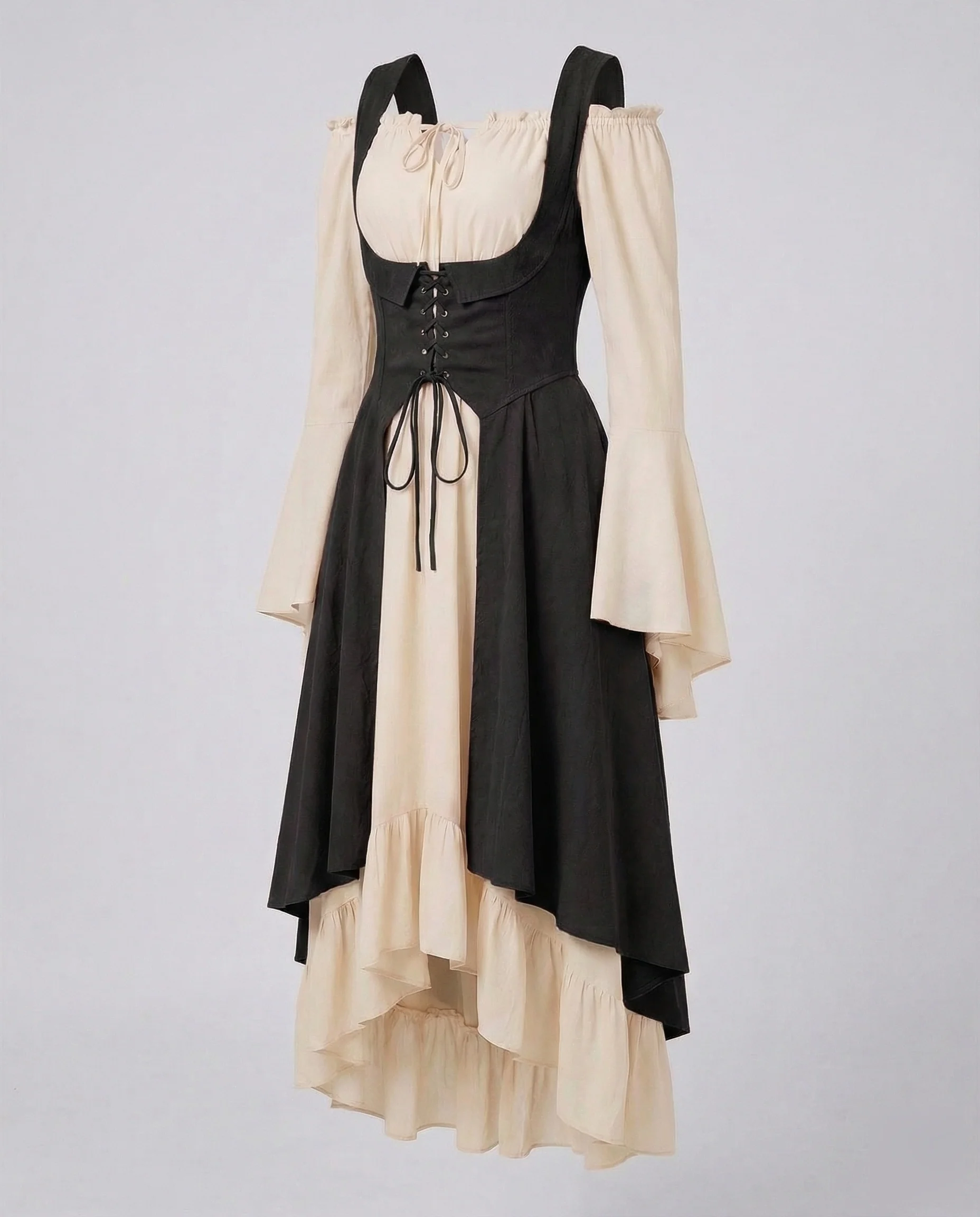 Damen Wickel-Palazzohose mit hohem Smockbund und fließender Überwurffront. - Image 9