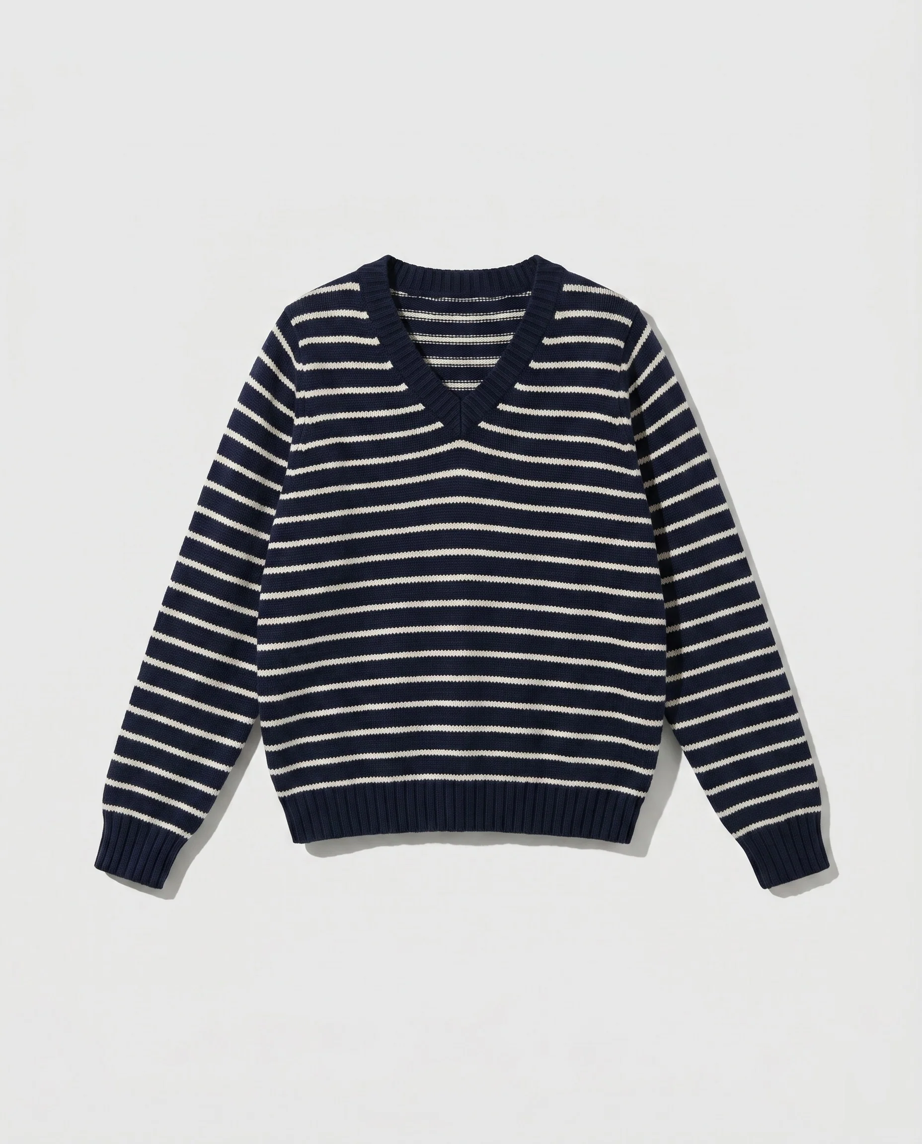 Damen nan Oversize-Strickpullover mit breiten Raglanärmeln und horizontalen Streifen - Image 5