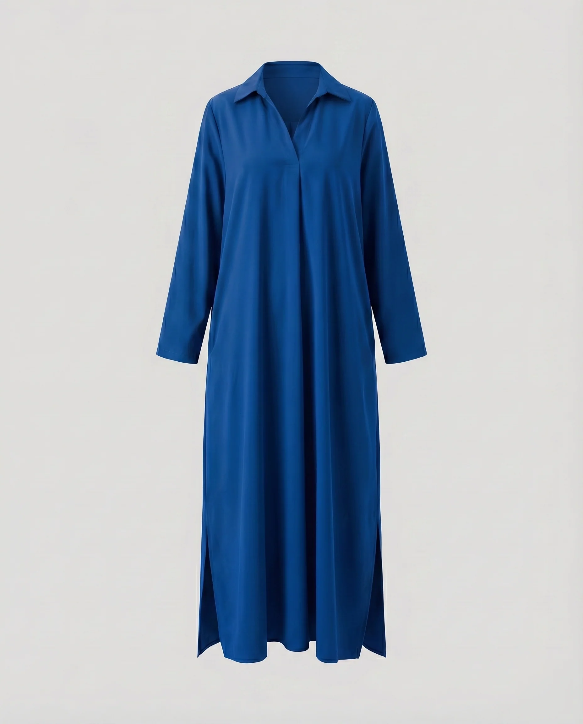 Damen Moderne Ballonförmiger Saum Mischgewebe Tulpen-Maxikleid - Image 7