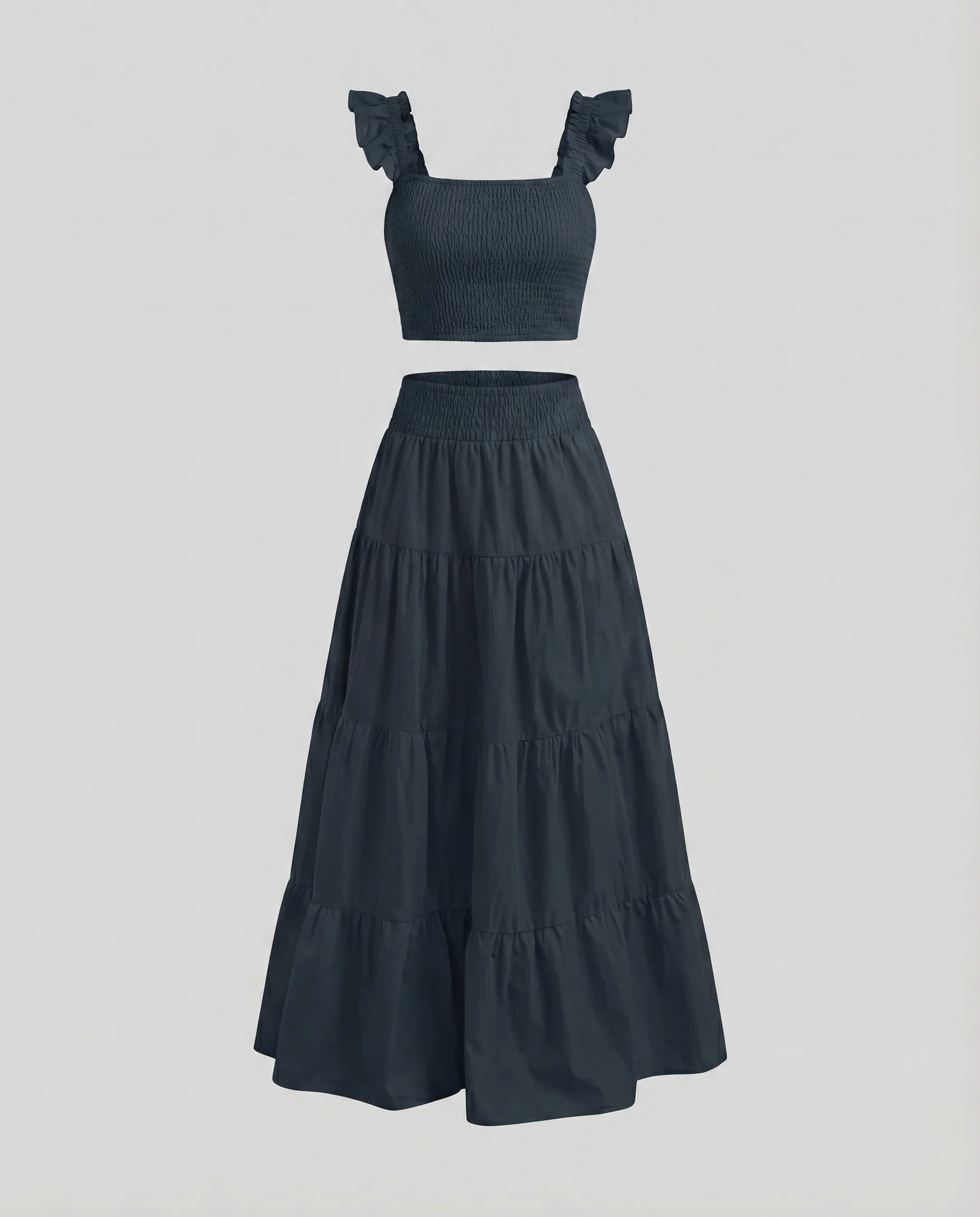 Damen Romantische Edle Häkelspitze Mischgewebe Maxikleid - Image 13