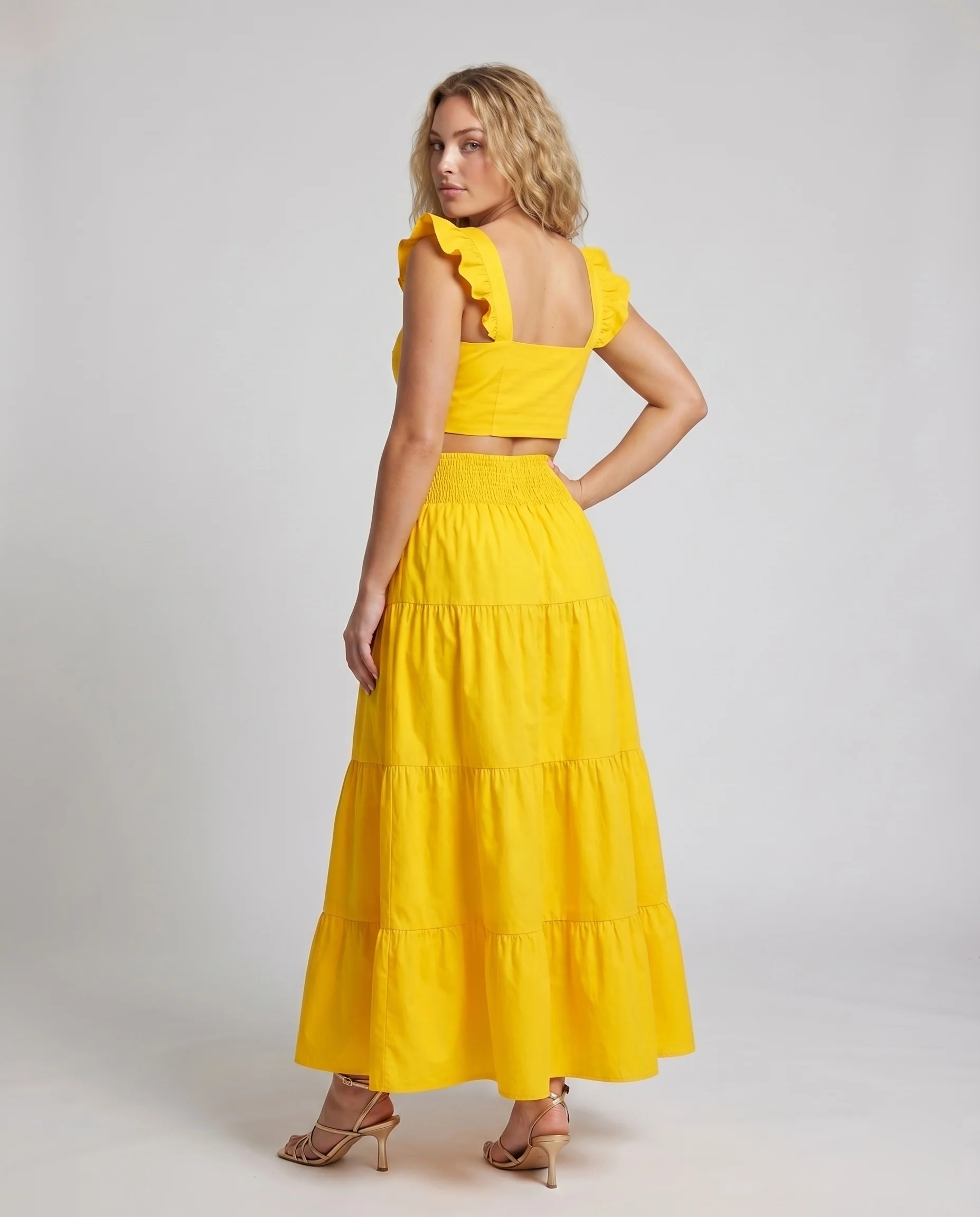 Damen Romantische Edle Häkelspitze Mischgewebe Maxikleid - Image 4