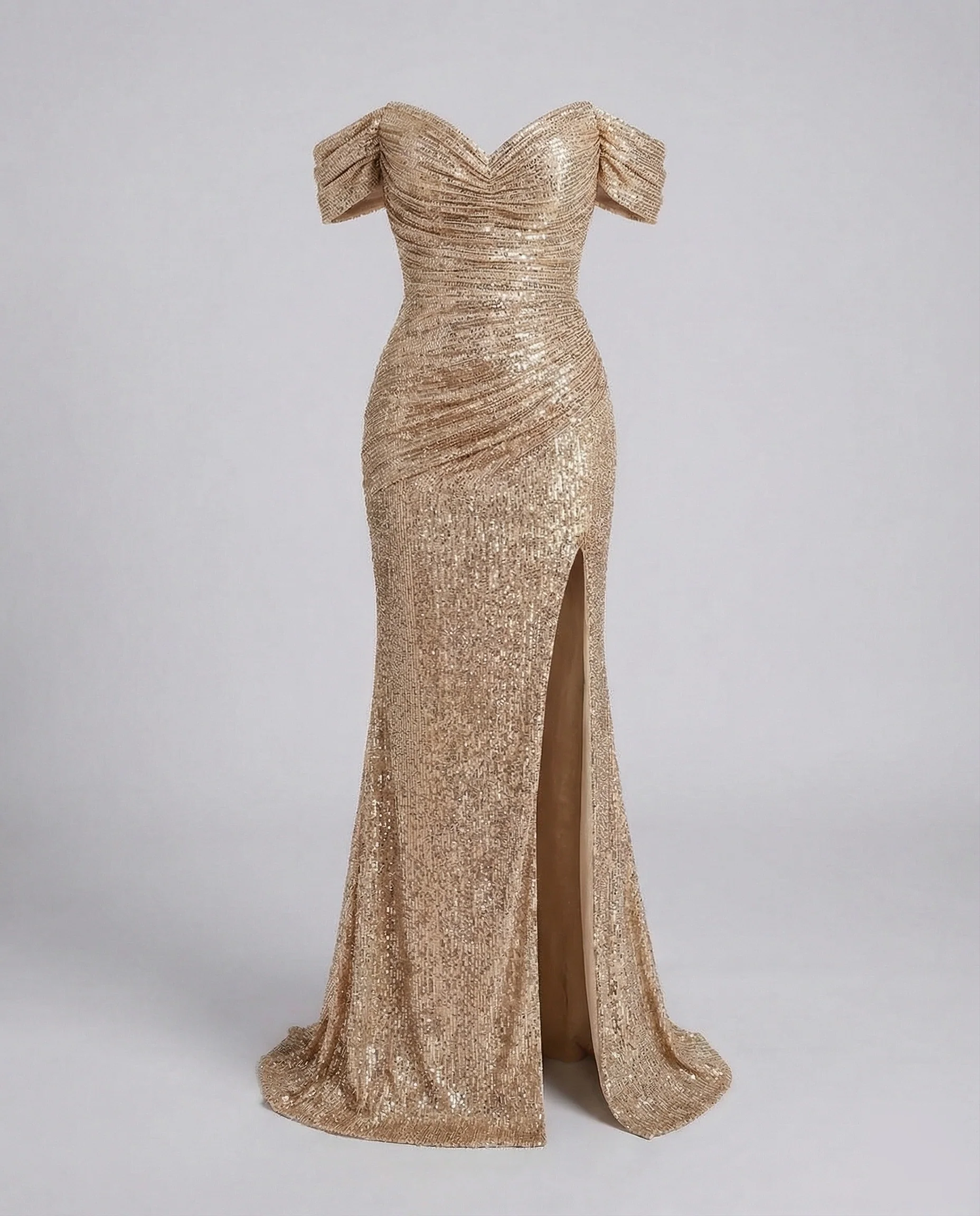 Damen Pailletten-Abendkleid Meerjungfrauen-Silhouette - Image 9