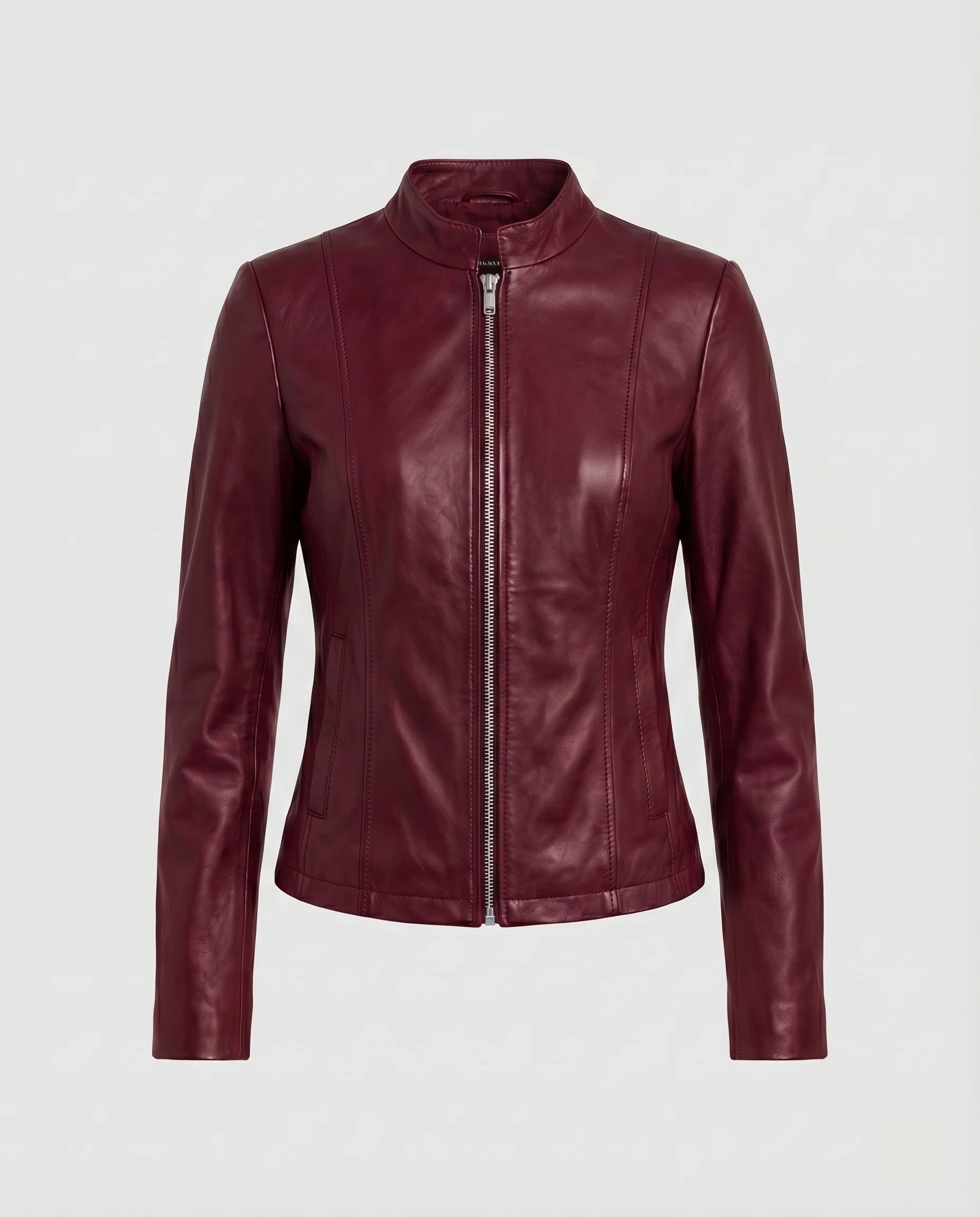 Damen City-Riderjacke Stehkragenlasche 2-Wege-Zipp Schmal - Image 10