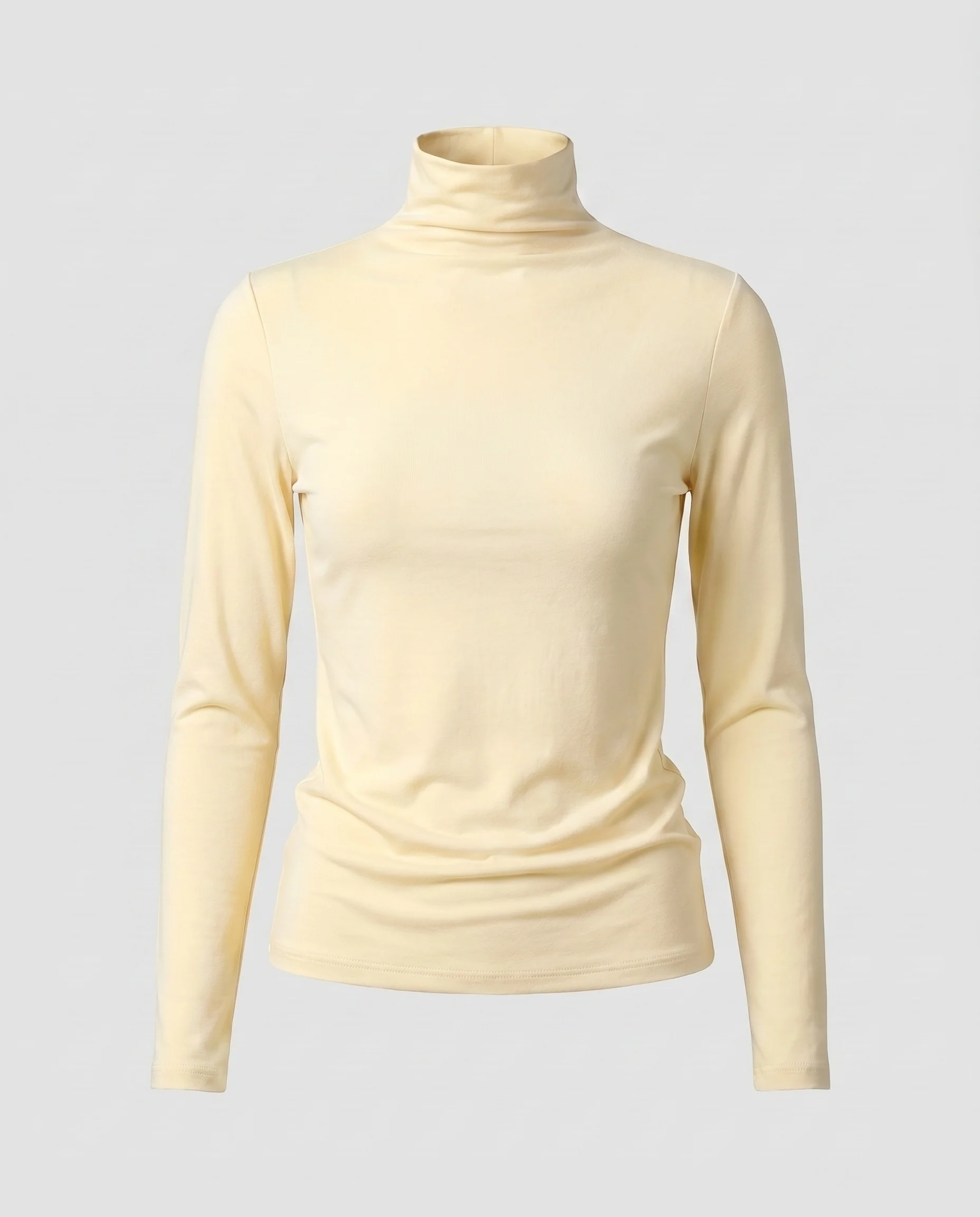 Damen nan schlankes Feinstrick-Rollkragenoberteil mit taillierter Silhouette - Image 11