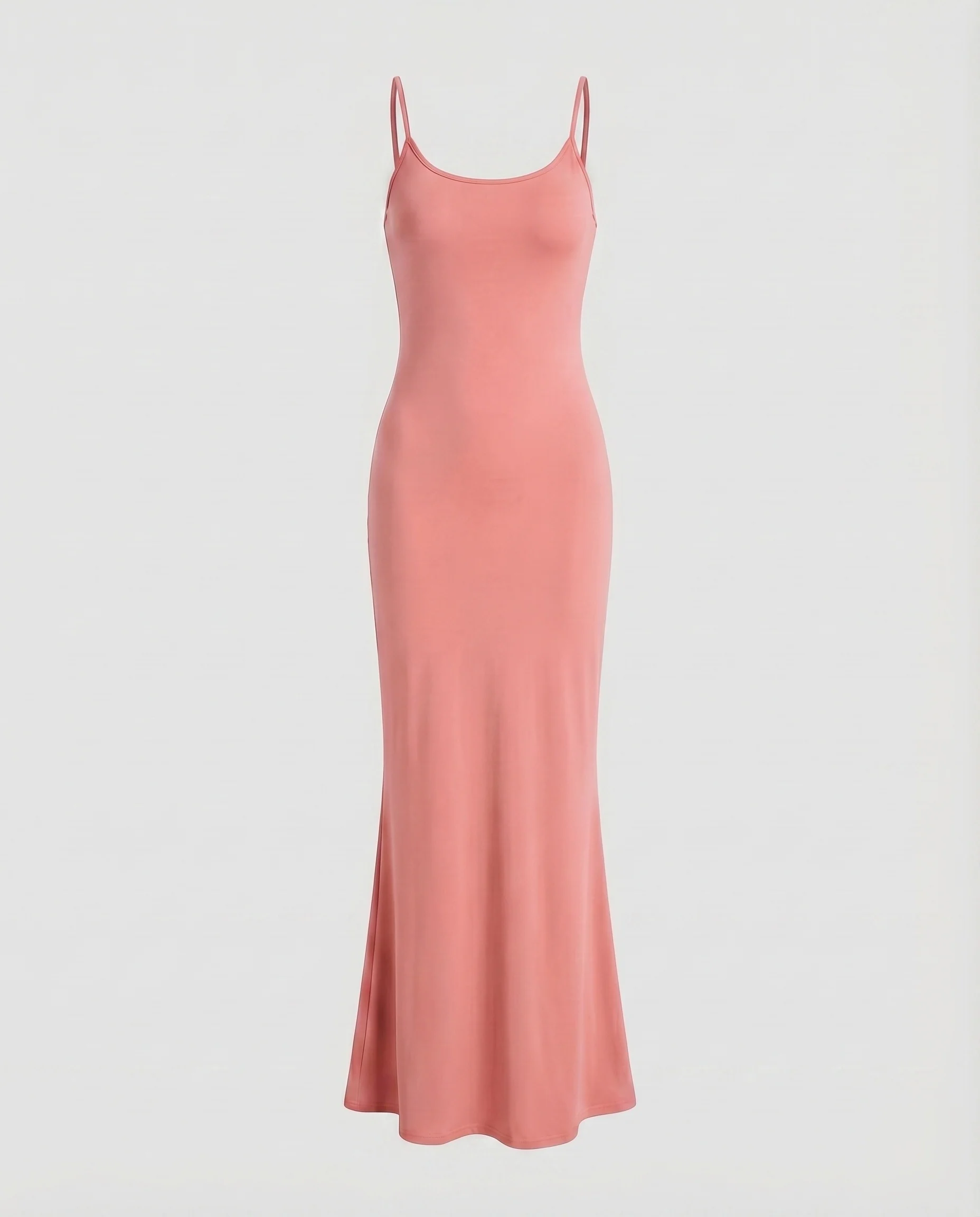 Damen Jersey-Maxikleid Spaghettiträger Ausgestellter Saum - Image 7