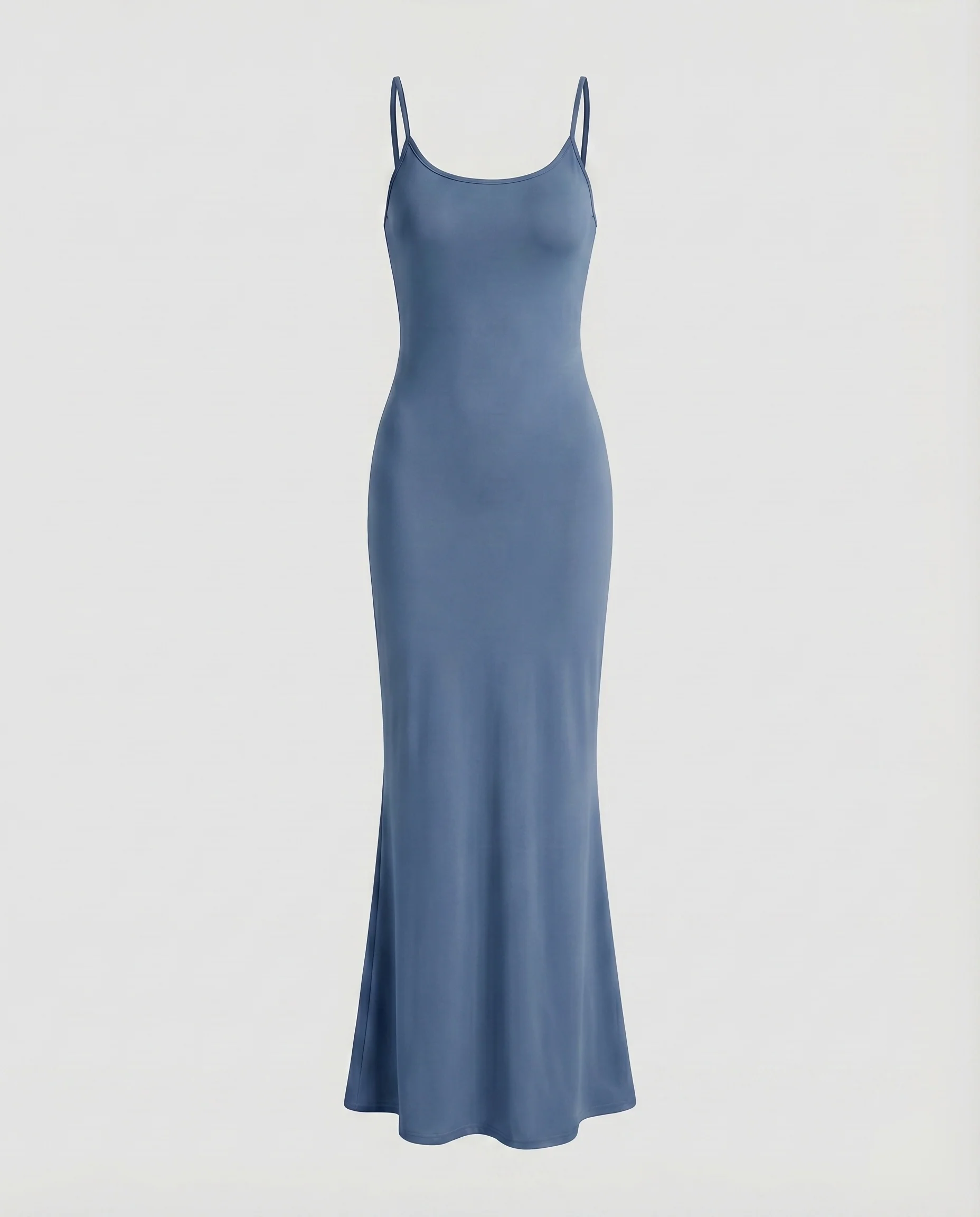 Damen Jersey-Maxikleid Spaghettiträger Ausgestellter Saum - Image 9