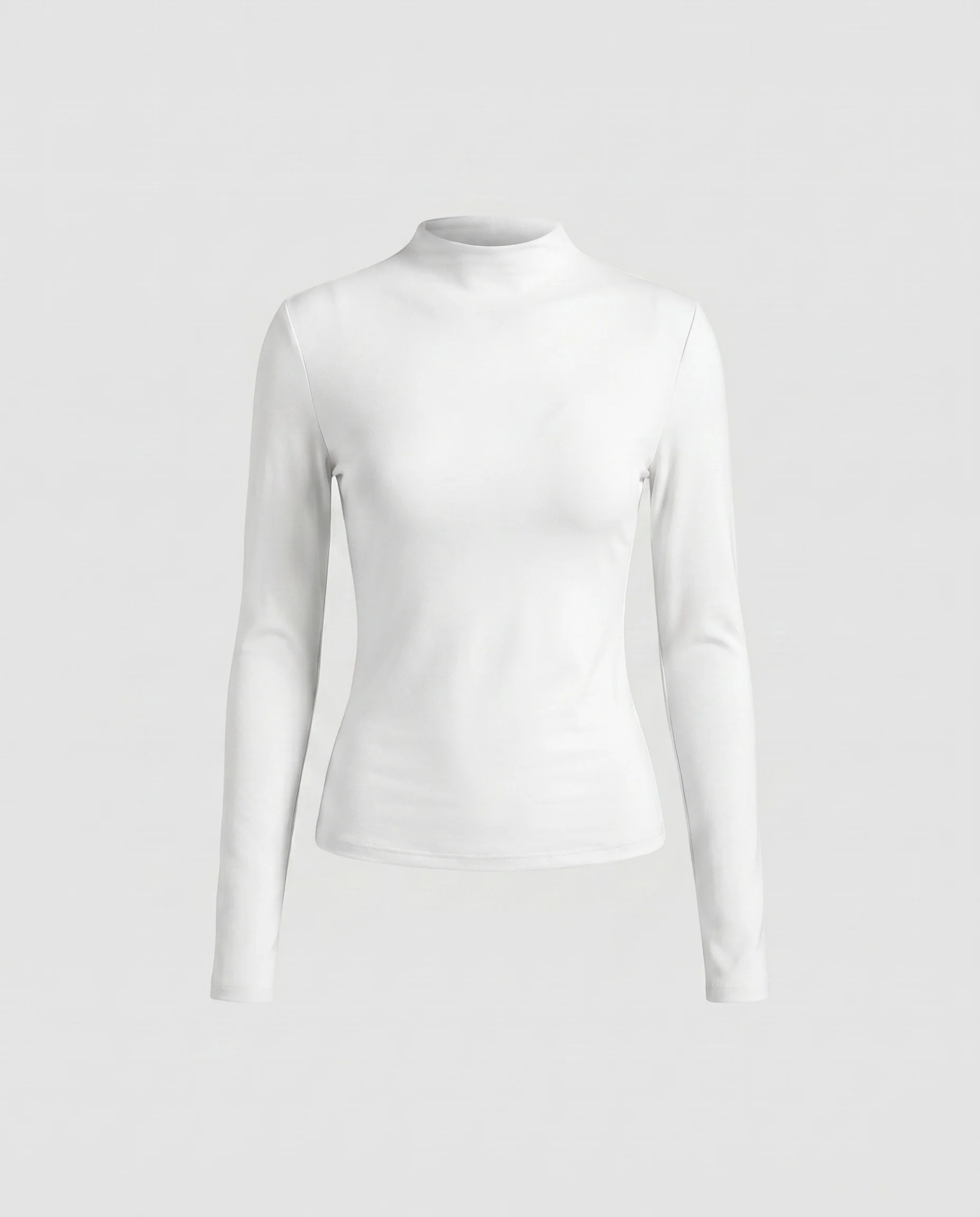 Damen nan schlankes Stehkragen-Longsleeve aus feinem Ponte-Jersey mit formender Mittelnaht und verlängerten Manschetten - Image 5
