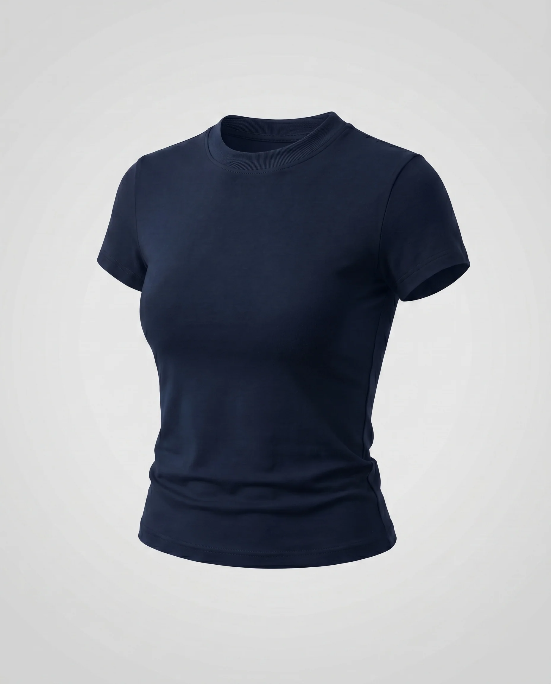 Damen nan schmal geschnittenes Micro-Ripp-Top mit formenden Seitenbahnen und kurzem Ärmel - Image 8