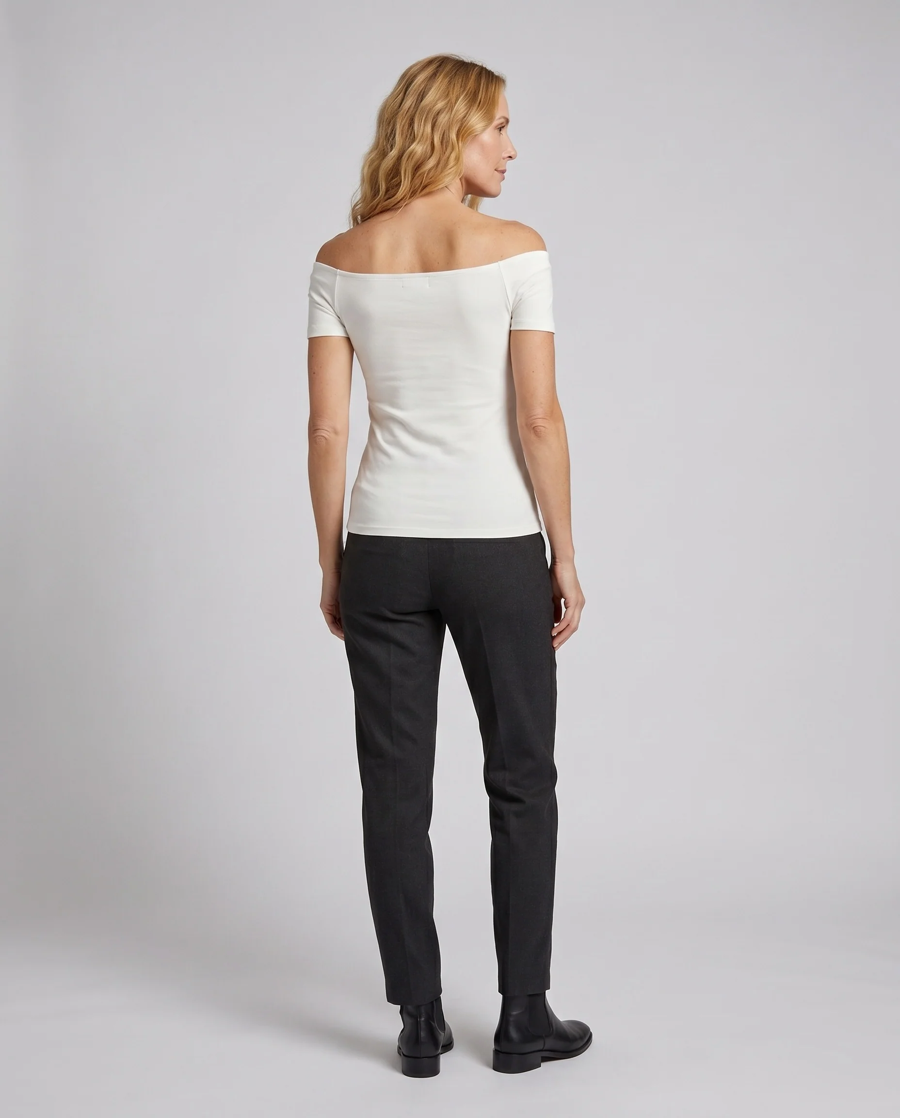 Damen nan schulterfreies Twist-Top mit Knotenfront und taillierter Passform - Image 4