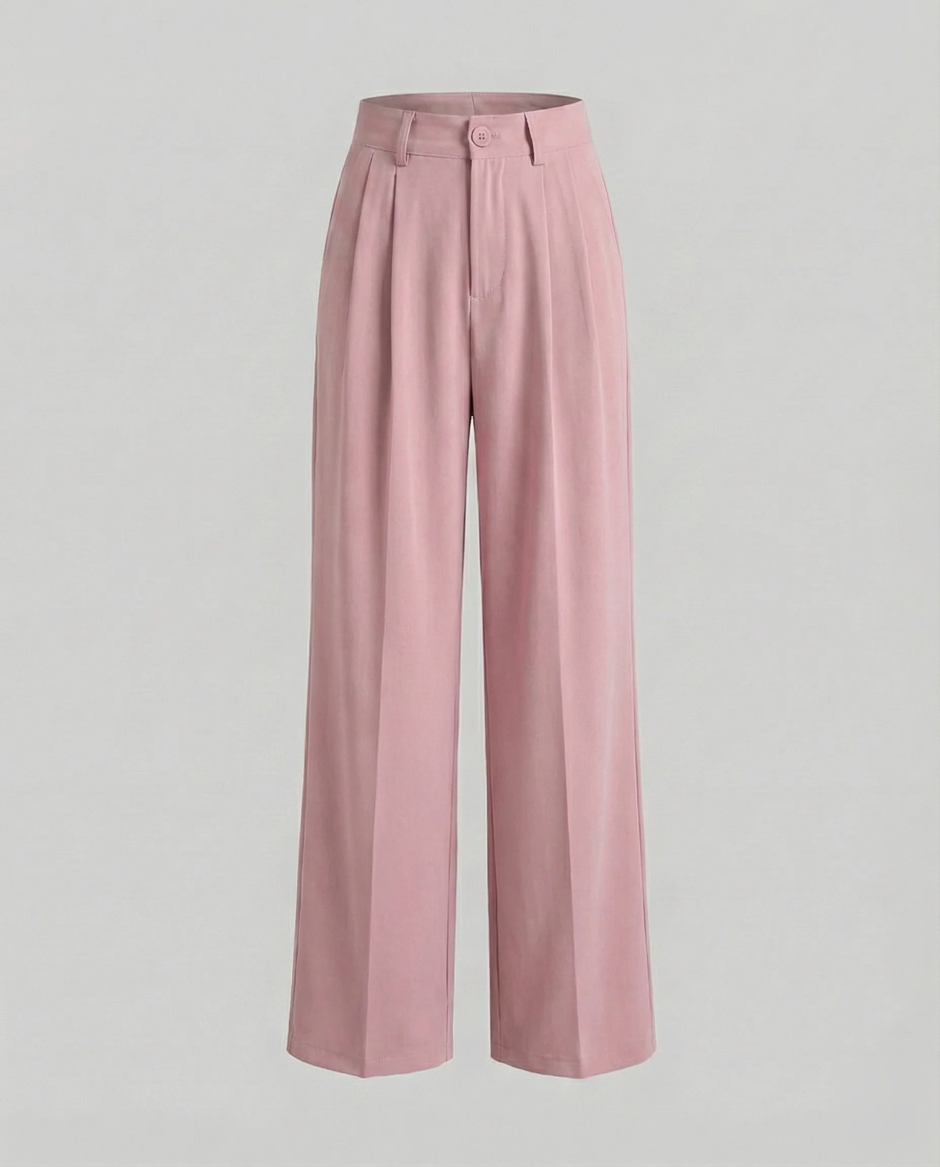 Damen Elegante Drapé-Bundfalten Mischgewebe Bundfaltenhose - Image 9