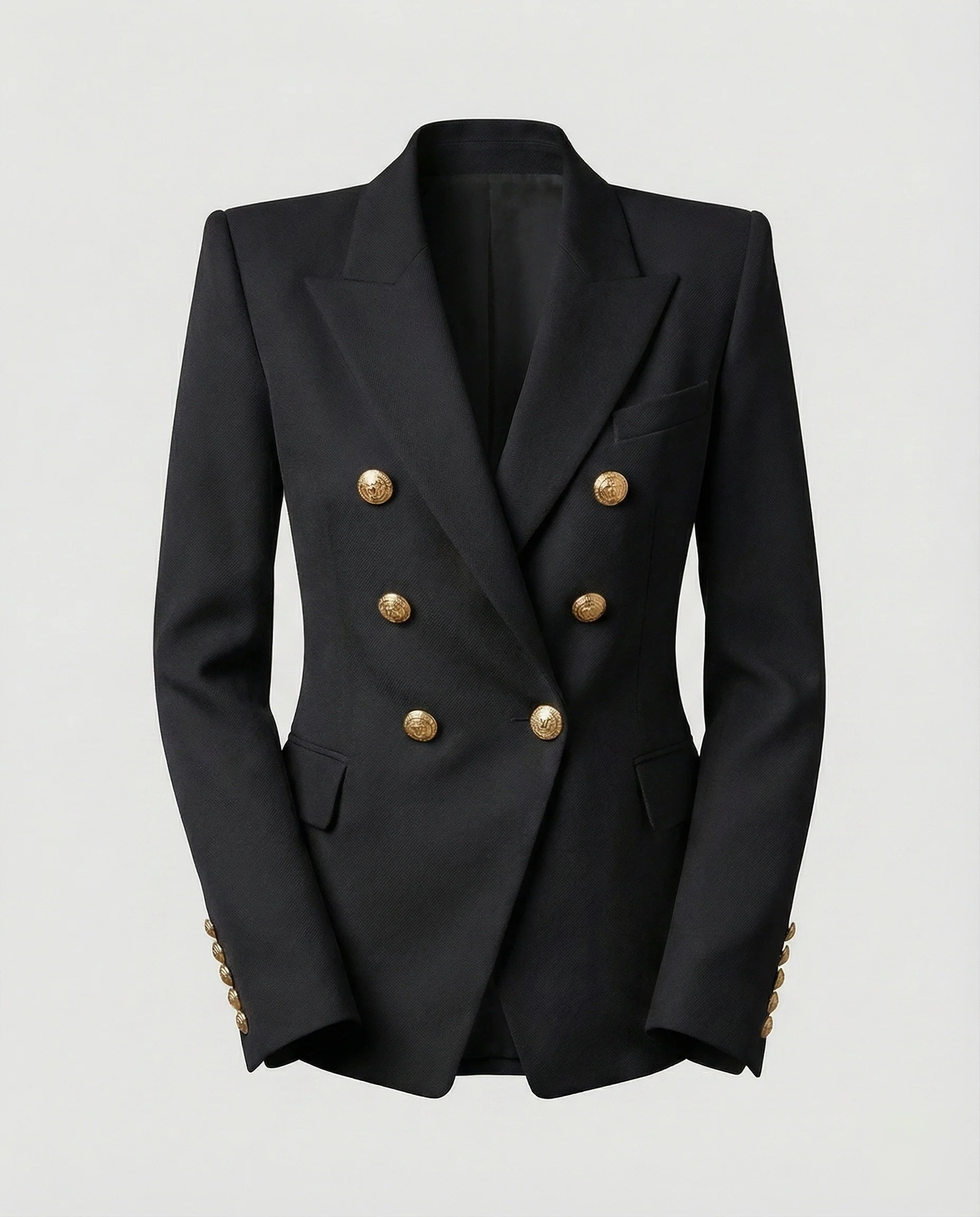 Damen Glamouröse Schmuckknöpfe Doppelreiher-Blazer - Image 12