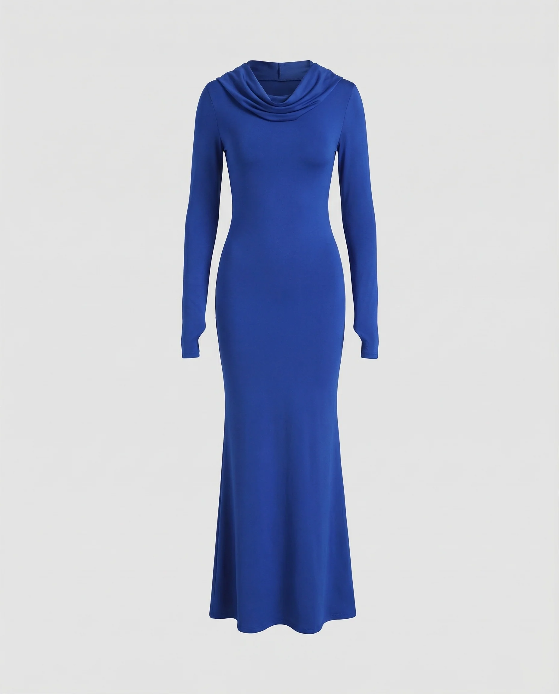 Damen Abend-Maxikleid Kapuze Meerjungfrauen-Saum - Image 5