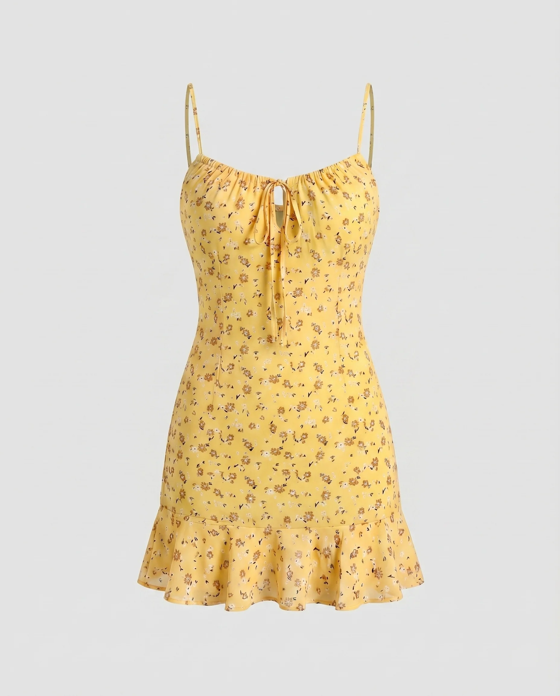 Damen Romantische Figurformende Abnäher Mischgewebe Bustier-Minikleid - Image 8