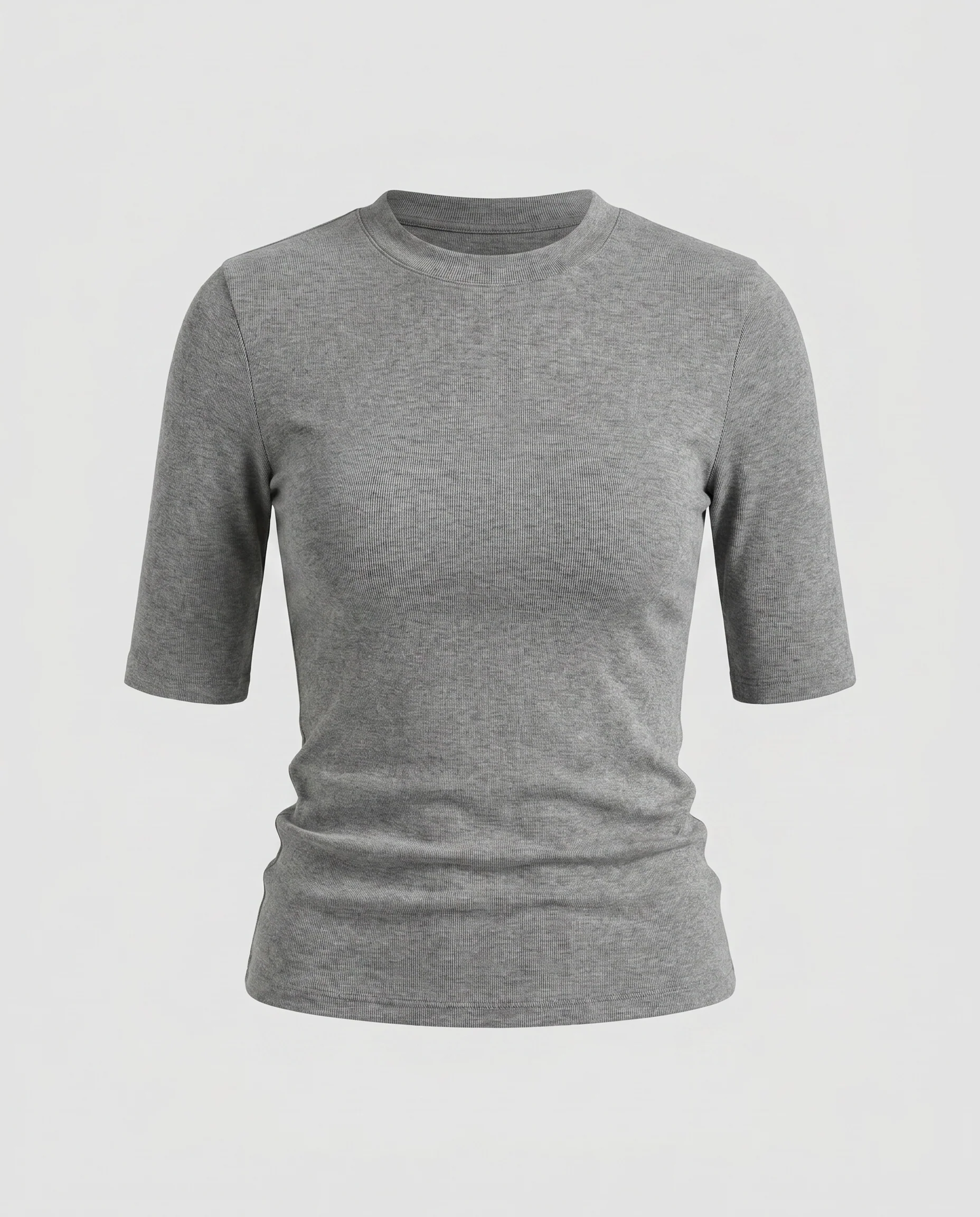 Damen nan tailliertes Feinstrickshirt mit halblangen Ärmeln, Rippstruktur und formender Silhouette - Image 5