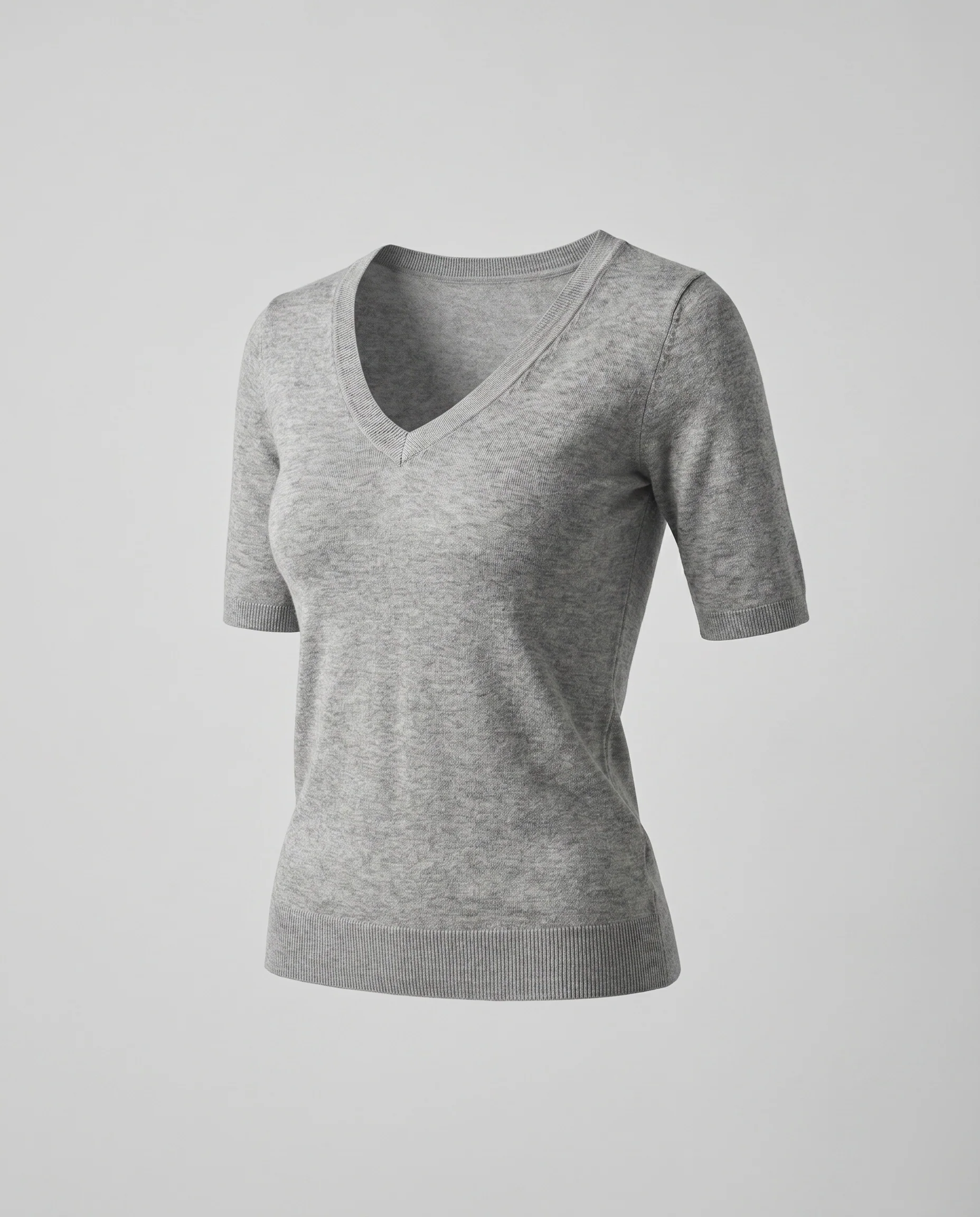 Damen nan tailliertes Feinstrickshirt mit weitem U-Ausschnitt, dreiviertelärmeln und formenden Teilungsnähten - Image 5