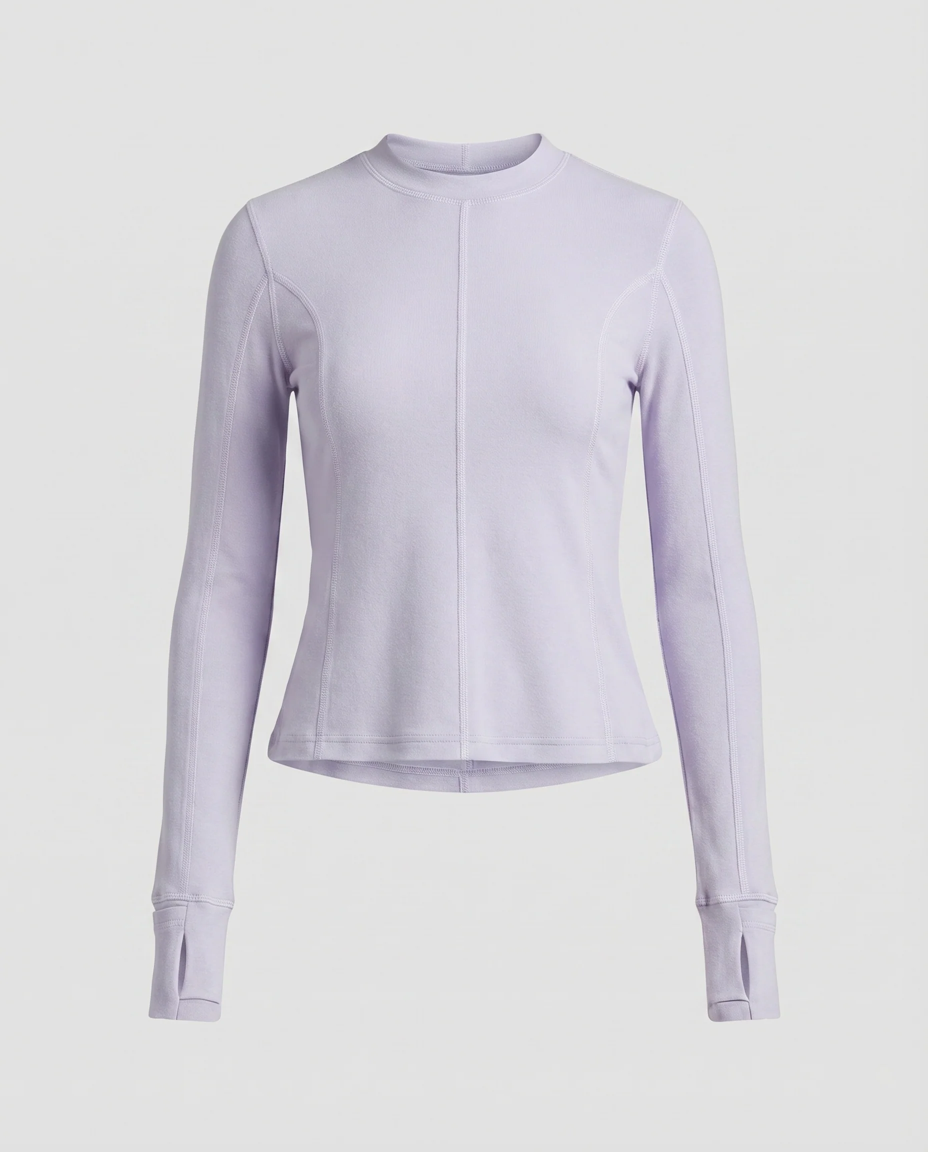 Damen Langarmshirt Ziernähte Verkürzter Saum Tailliert - Image 5