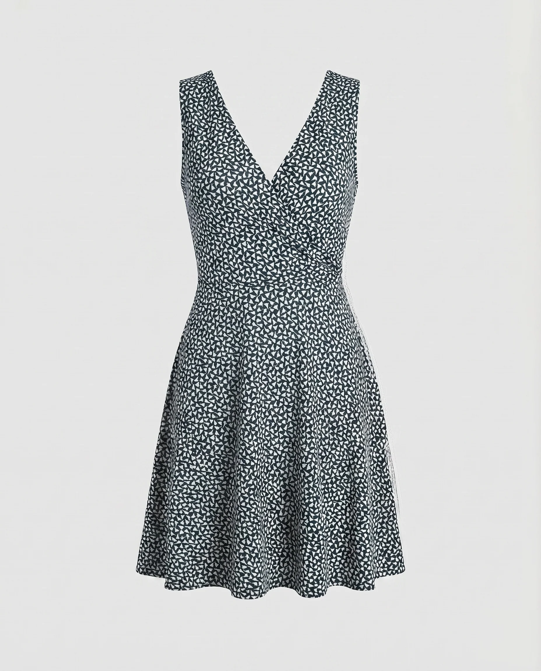 Damen Wickelkleid V-Ausschnitt Grafik-Muster - Image 9