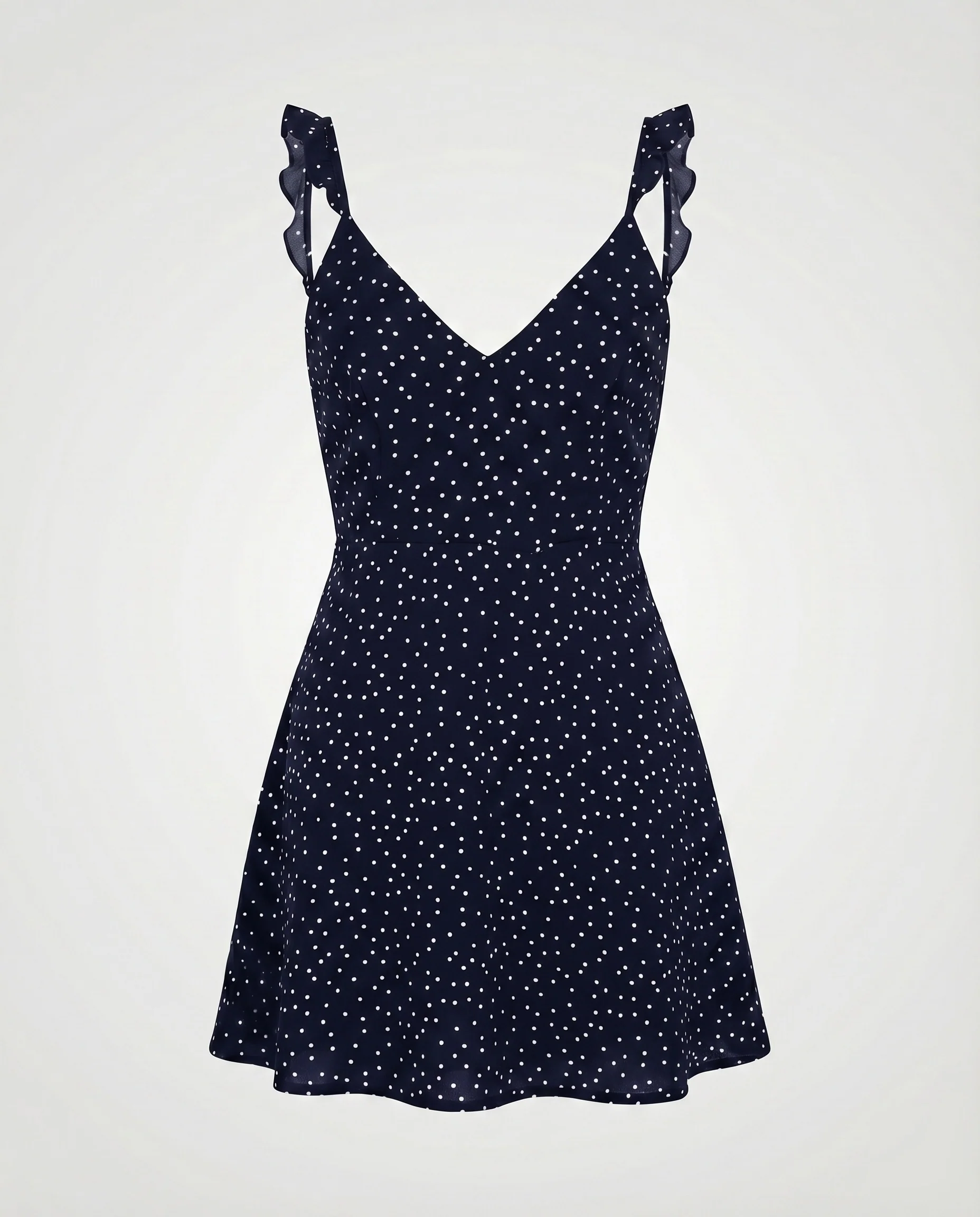 Damen Träger-Minikleid A-Linie V-Ausschnitt Schleifen-Träger - Image 8