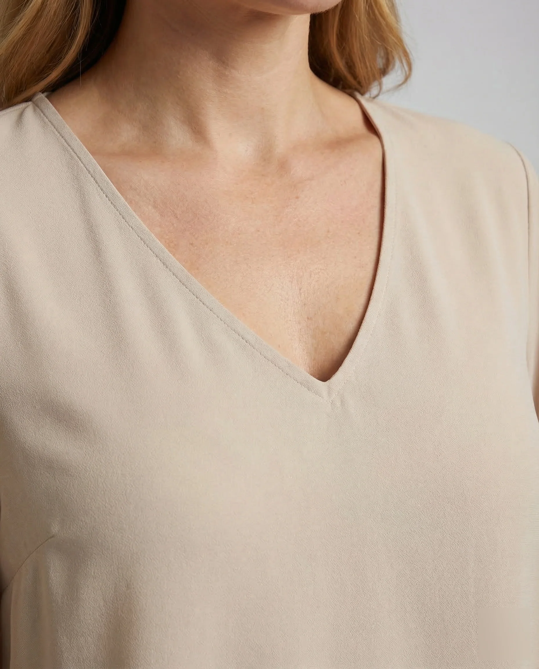 Damen Crêpe-Bluse Bischofsärmel - Image 3