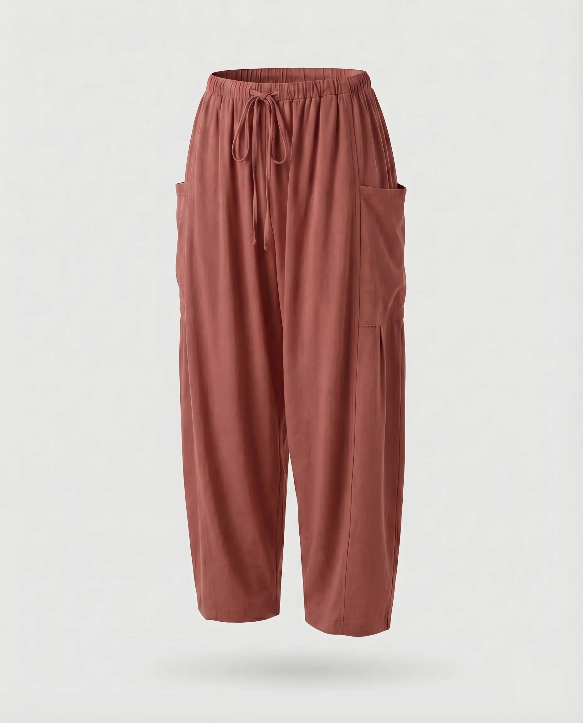 Damen Culotte-Hose Leinenmix Tunnelzug Seitentaschen - Image 10