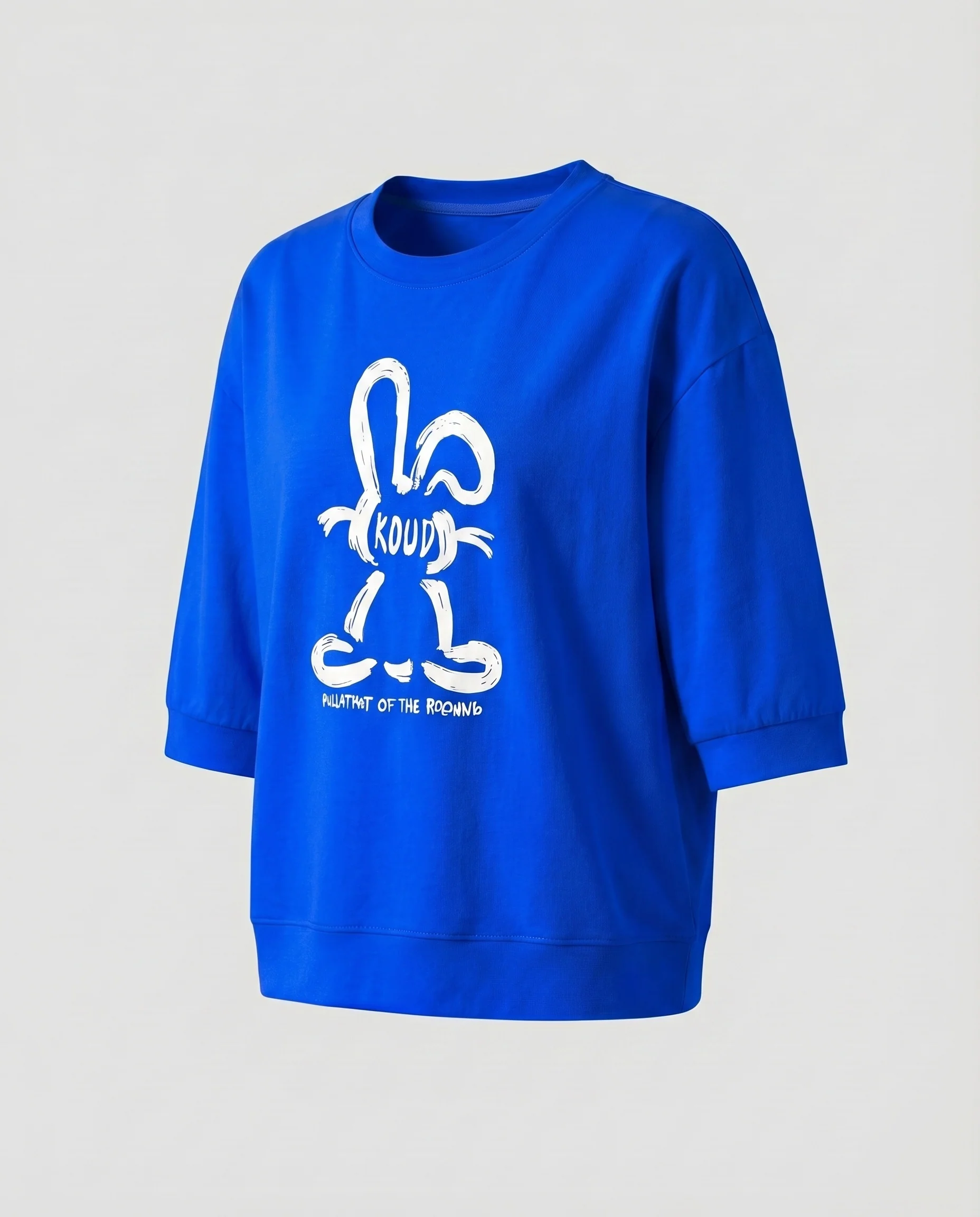 Damen Sweatshirt Hasenmotiv 3/4-Arm Weitgeschnitten - Image 8